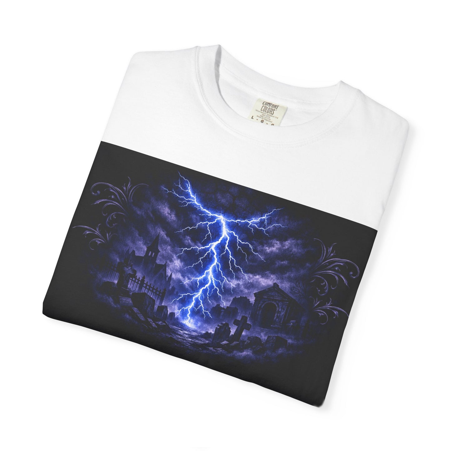 Lightning Storm Graphic T-Shirt — Gothic Nightscape Tee