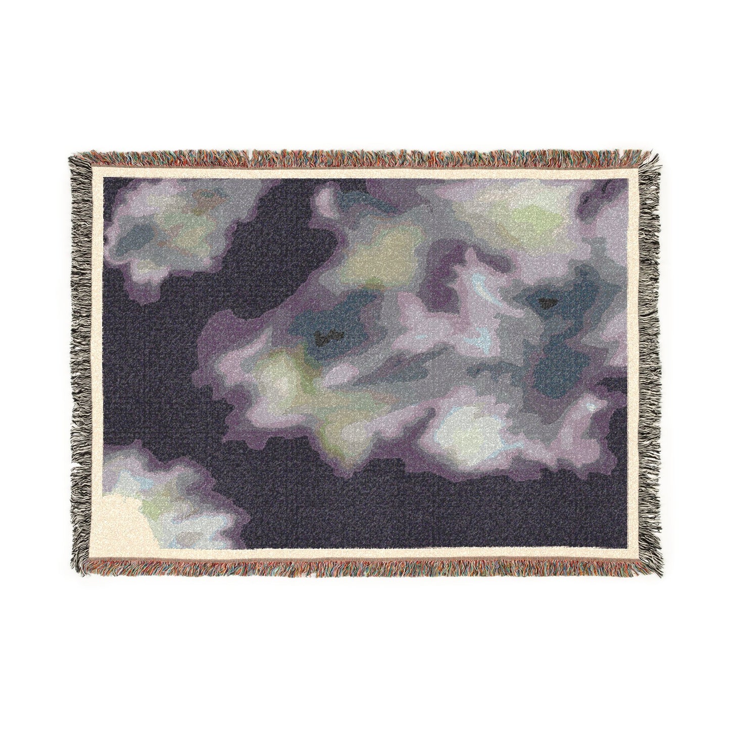 Abstract Cloudscape Woven Blanket – Cozy Decorative Throw for Living Room & Bedroom