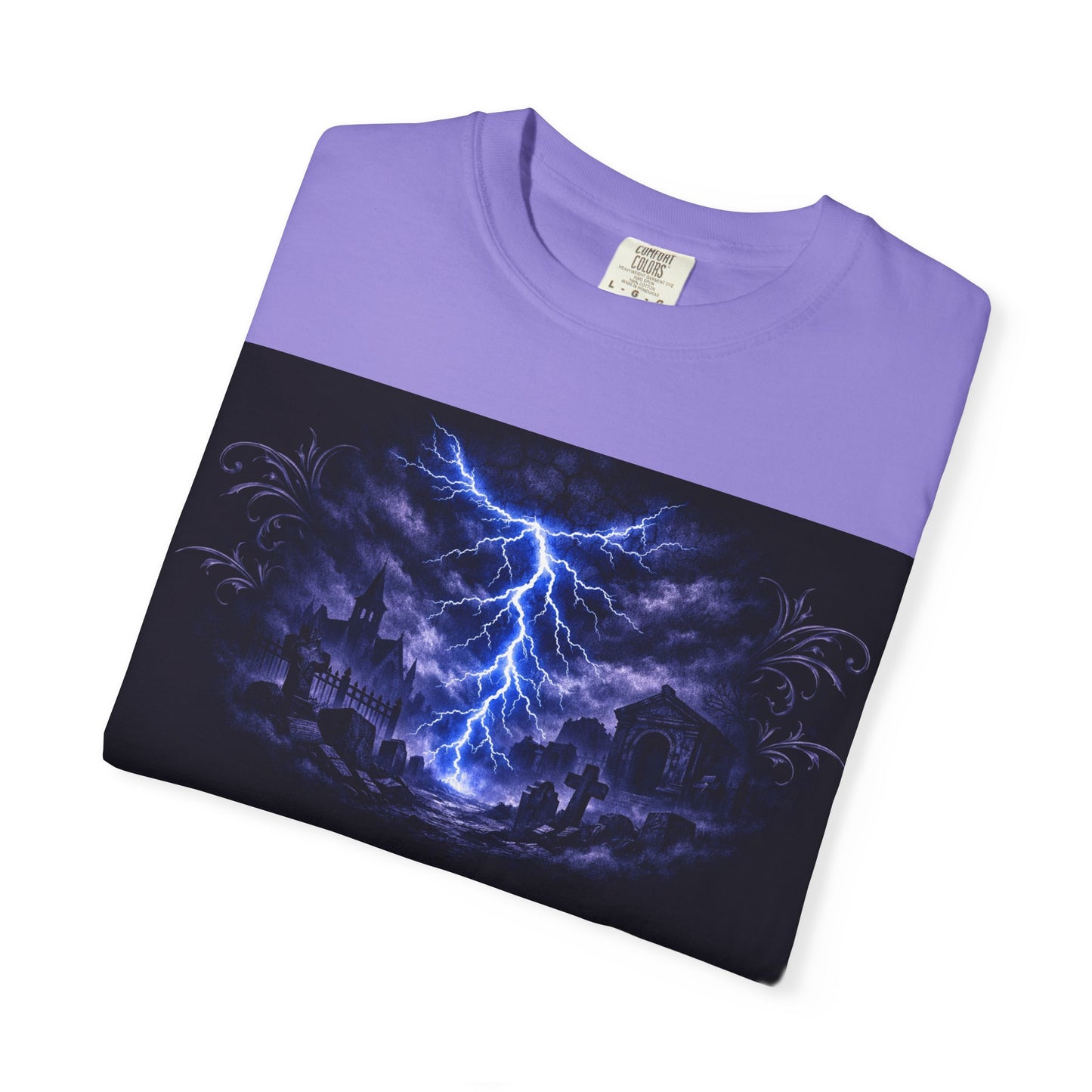 Lightning Storm Graphic T-Shirt — Gothic Nightscape Tee