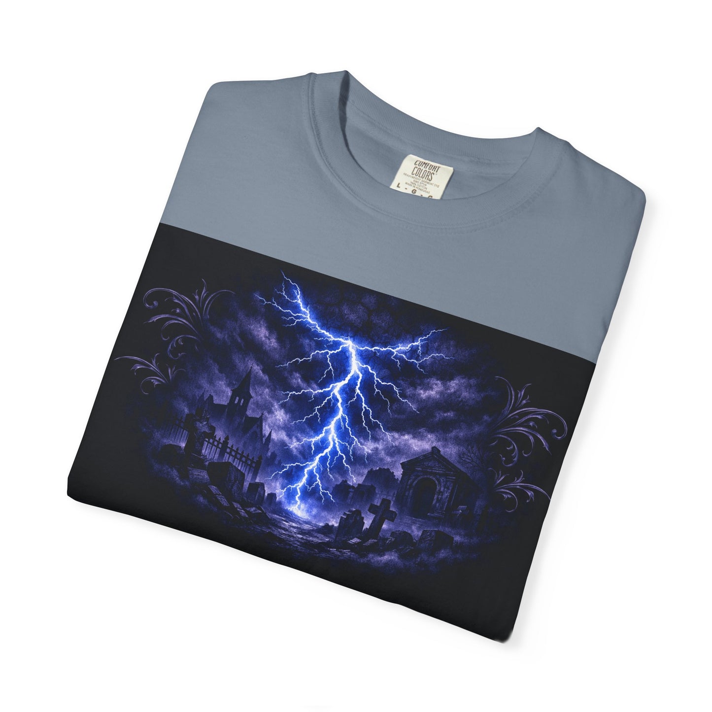 Lightning Storm Graphic T-Shirt — Gothic Nightscape Tee