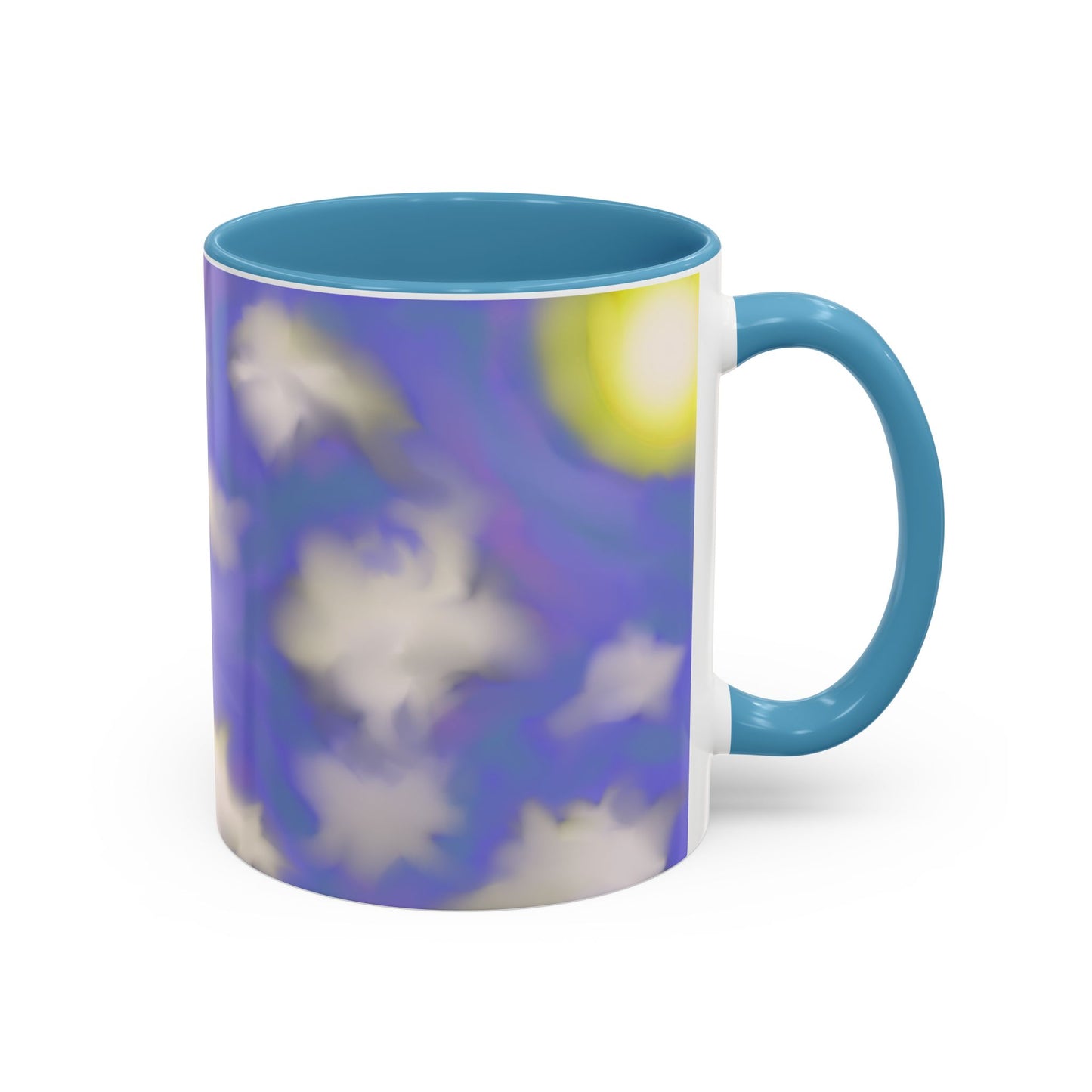 Cloudscape Accent Coffee Mug — Dreamy Purple Sky Design (11/15oz)