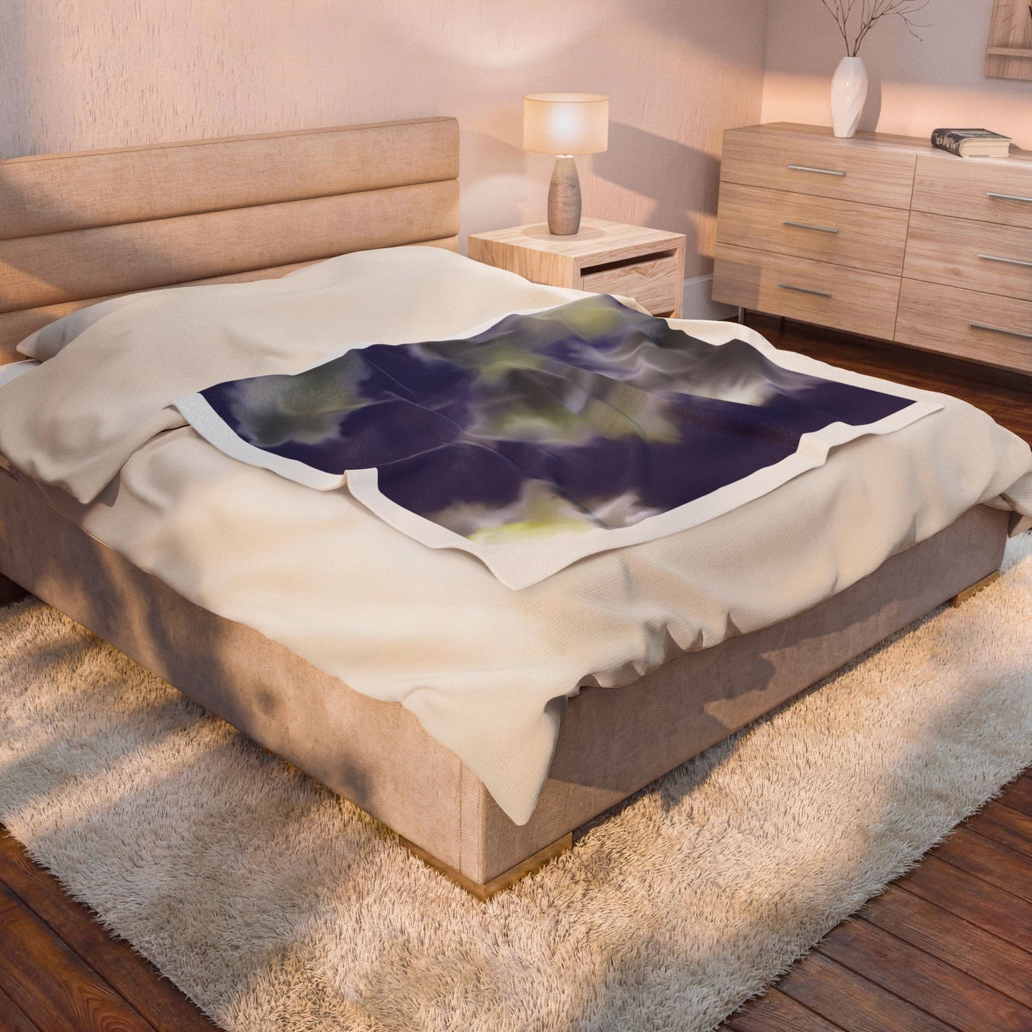 Cloud Sky Velveteen Plush Blanket — Throw