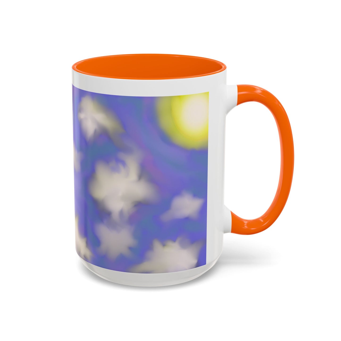 Cloudscape Accent Coffee Mug — Dreamy Purple Sky Design (11/15oz)