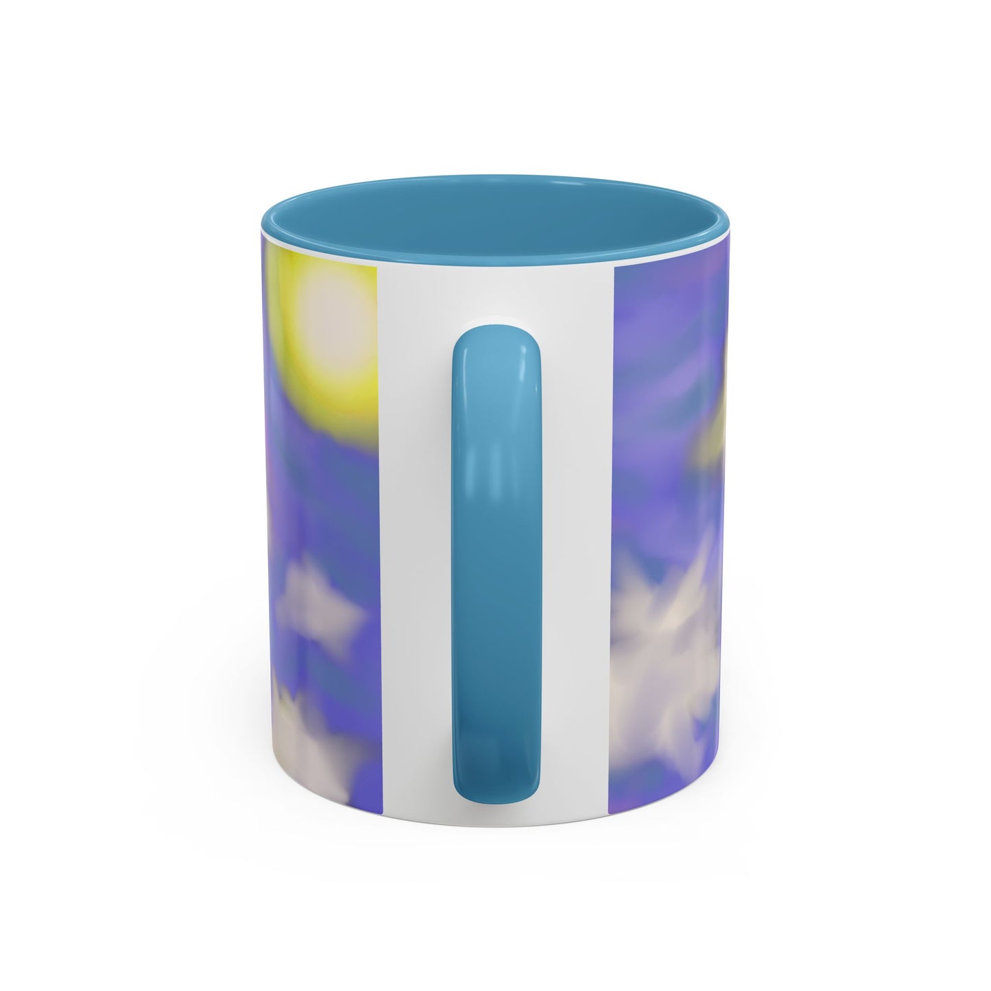 Cloudscape Accent Coffee Mug — Dreamy Purple Sky Design (11/15oz)