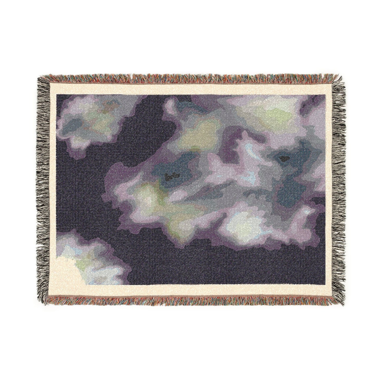 Abstract Cloudscape Woven Blanket – Cozy Decorative Throw for Living Room & Bedroom