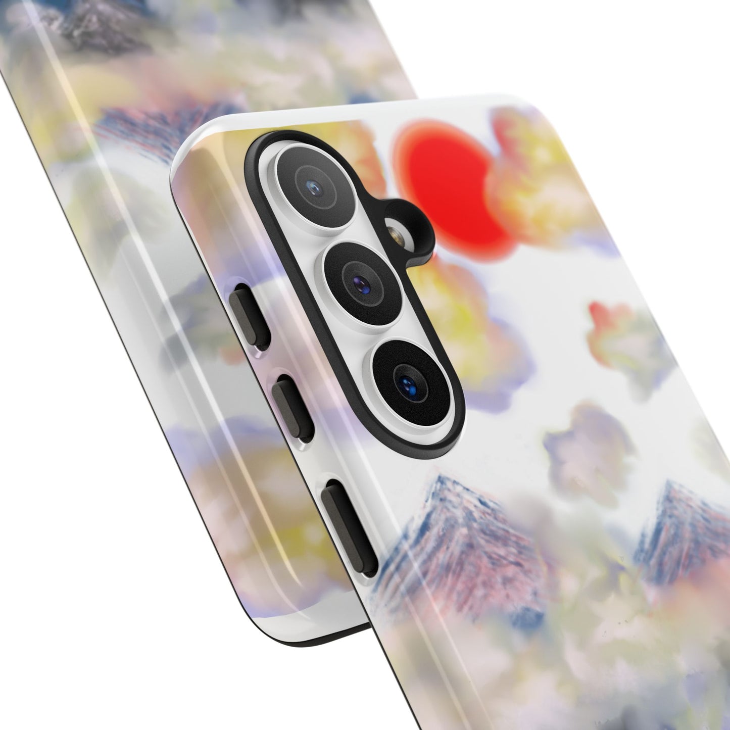 Phone Case — Misty Mountain Sunrise with Red Sun Reflection