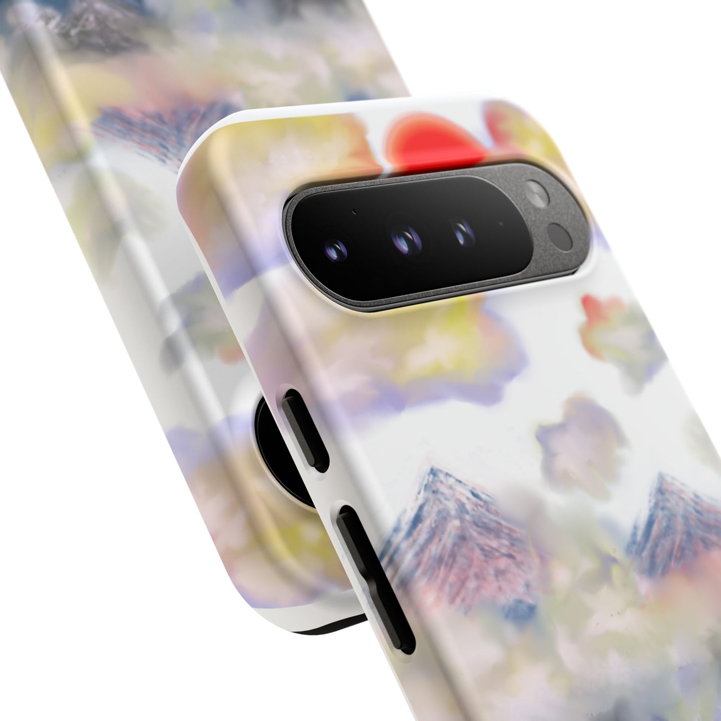 Phone Case — Misty Mountain Sunrise with Red Sun Reflection