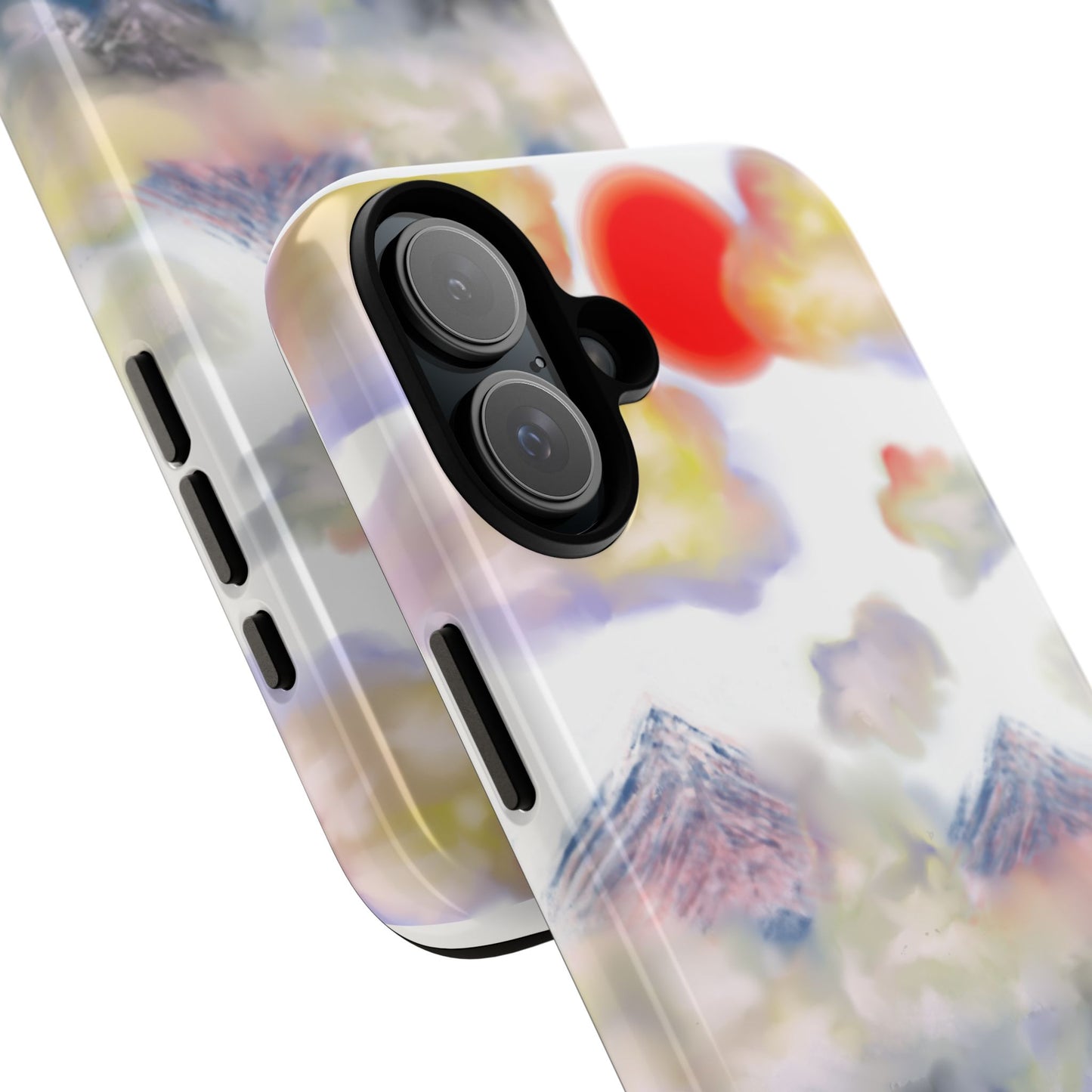 Phone Case — Misty Mountain Sunrise with Red Sun Reflection