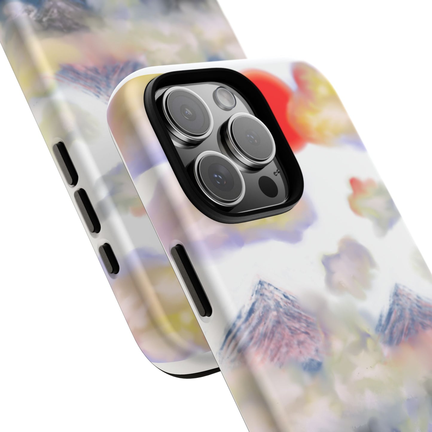 Phone Case — Misty Mountain Sunrise with Red Sun Reflection