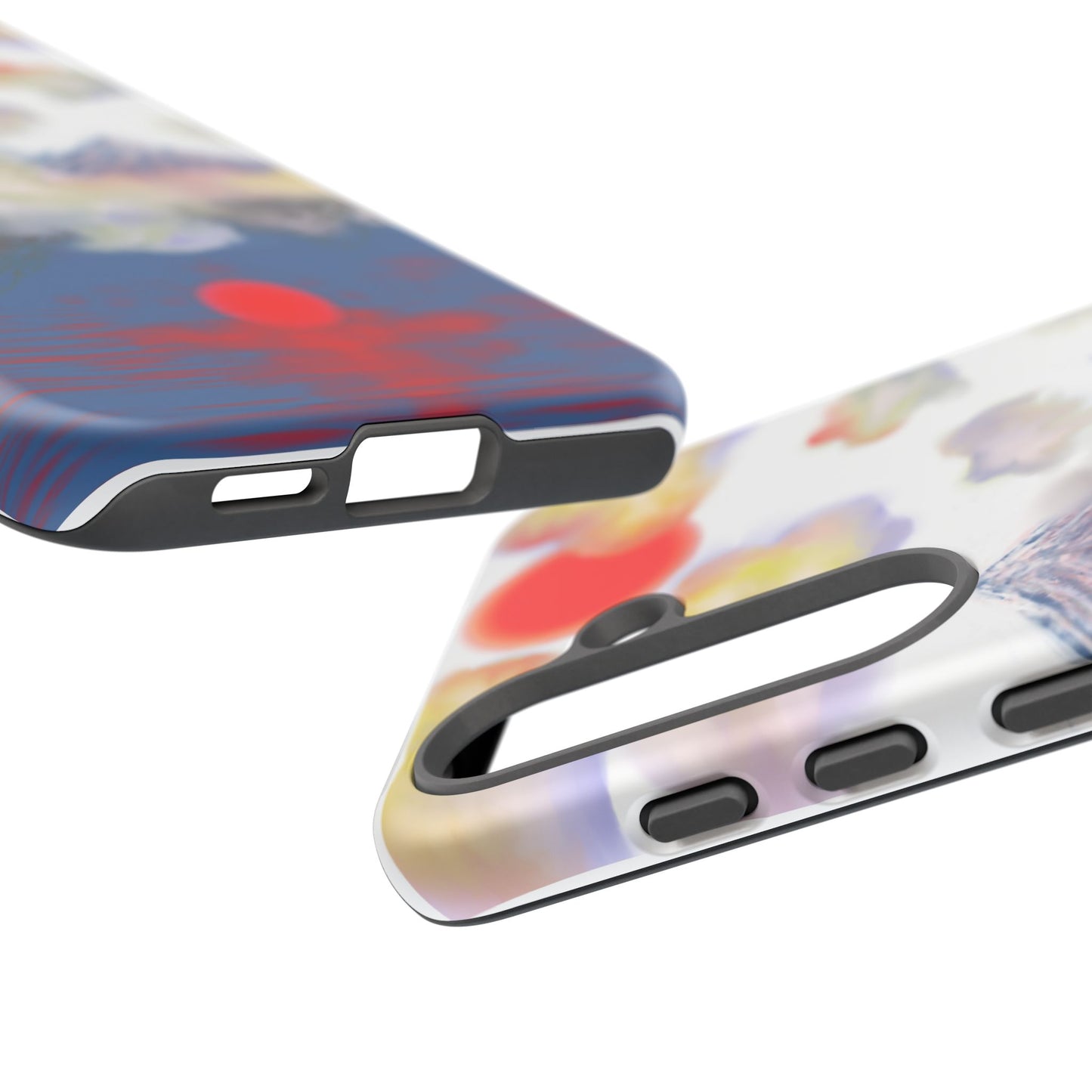 Phone Case — Misty Mountain Sunrise with Red Sun Reflection