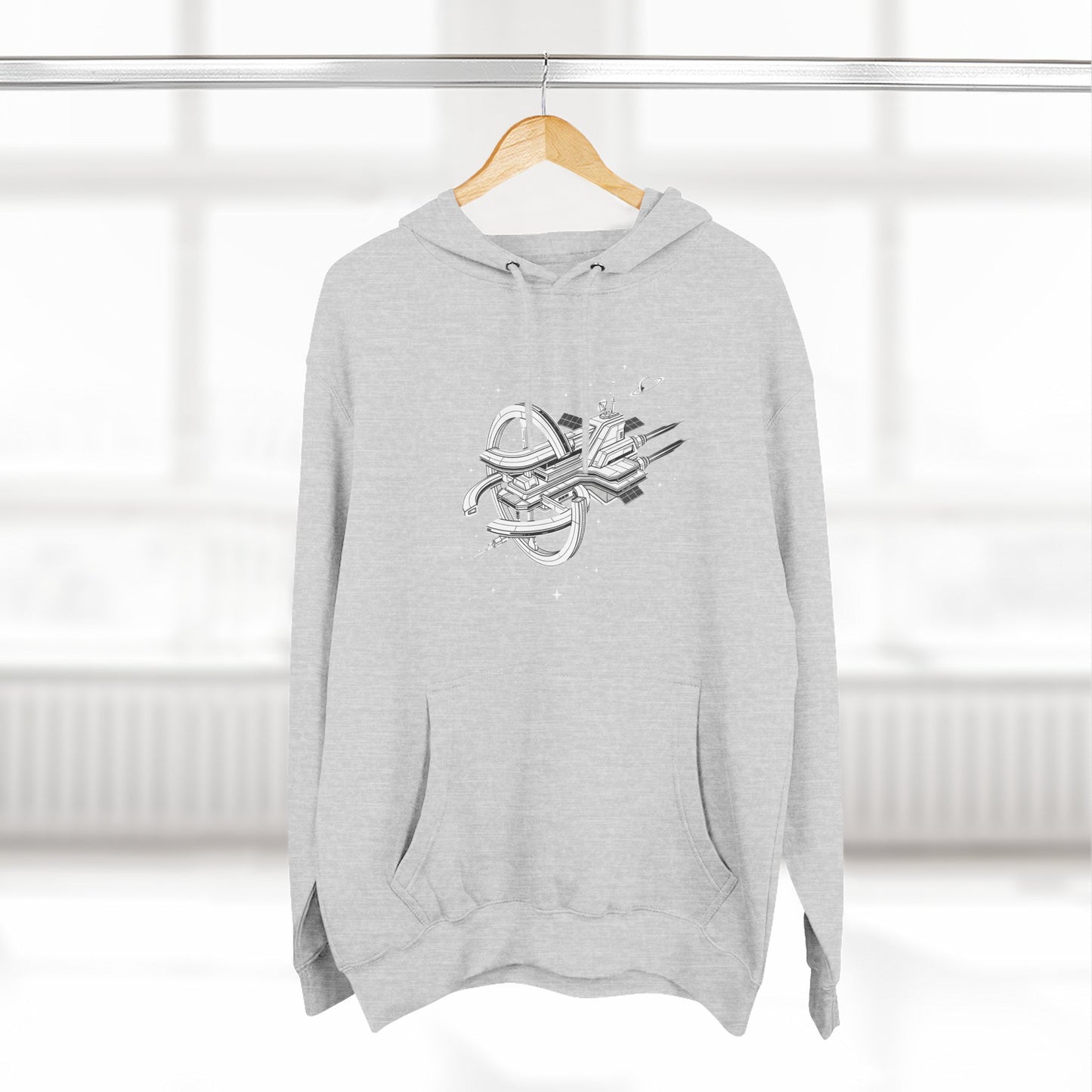 Hoodie — Space Station Sketch Pullover