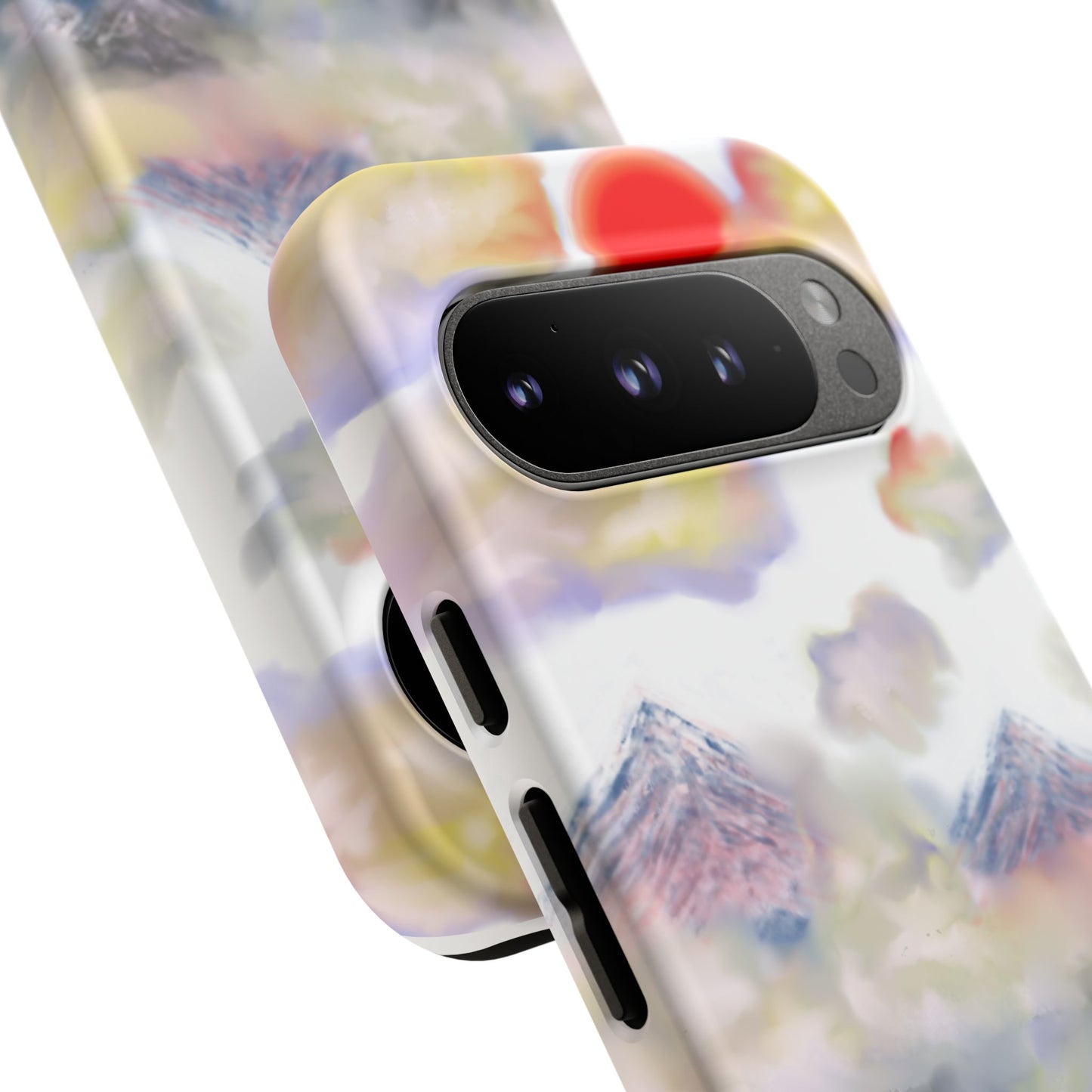 Phone Case — Misty Mountain Sunrise with Red Sun Reflection
