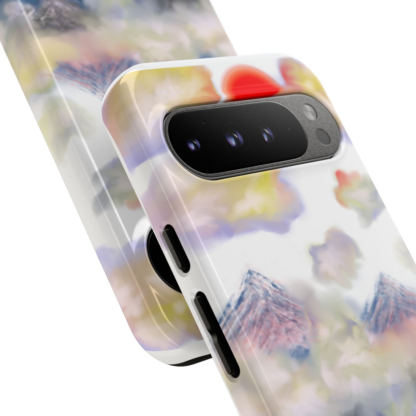 Phone Case — Misty Mountain Sunrise with Red Sun Reflection