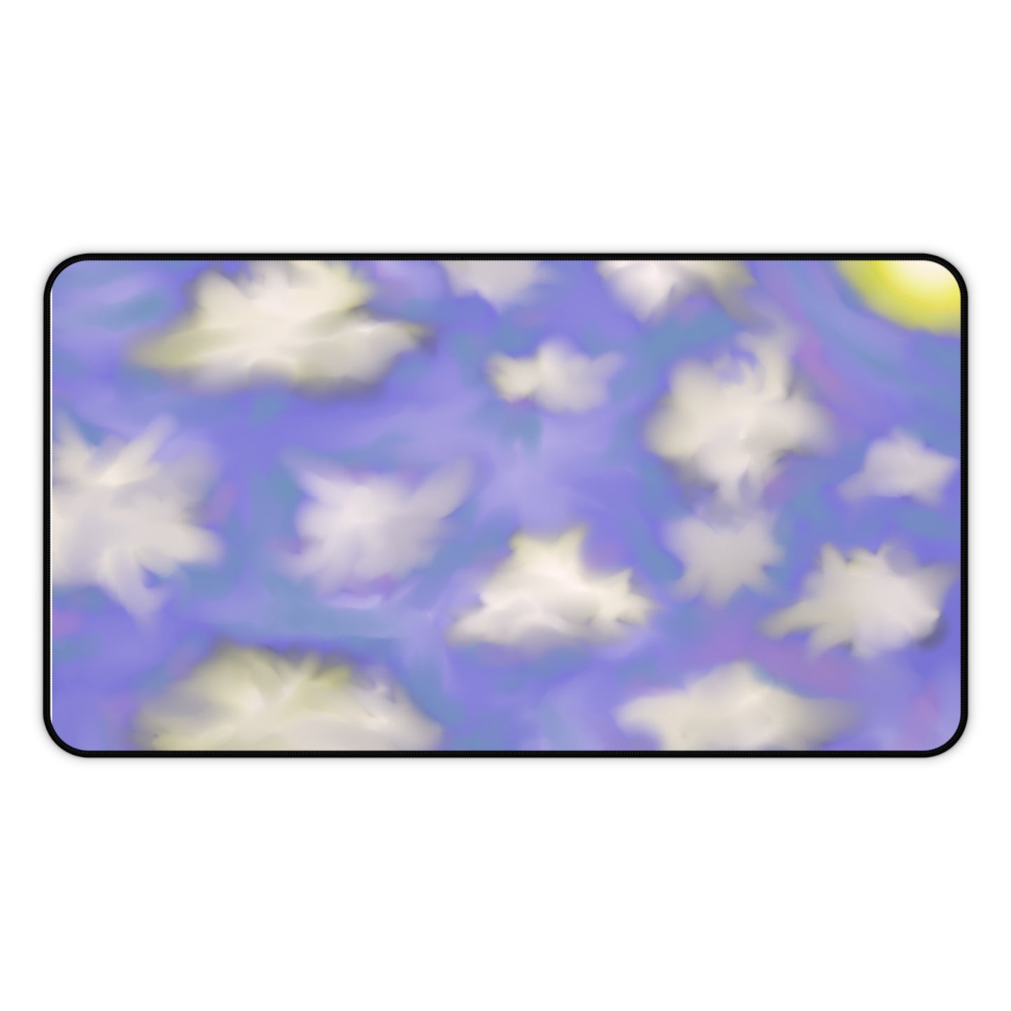 Dreamy Cloud Sky Desk Mat — Pastel Purple Moon Mouse Pad