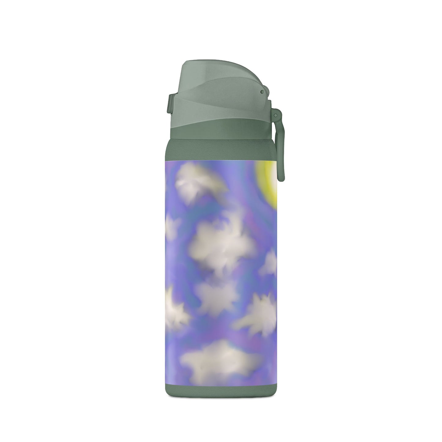 32oz Insulated Water Bottle — Dreamy Lavender Cloud Design