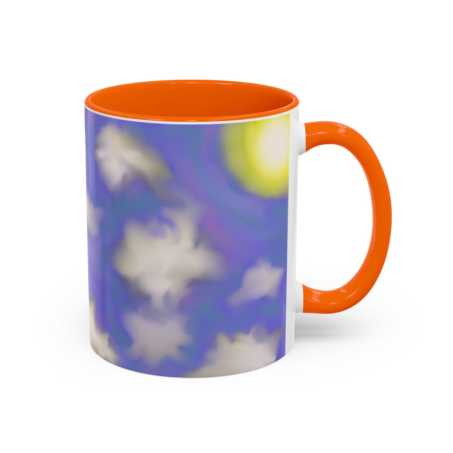 Cloudscape Accent Coffee Mug — Dreamy Purple Sky Design (11/15oz)