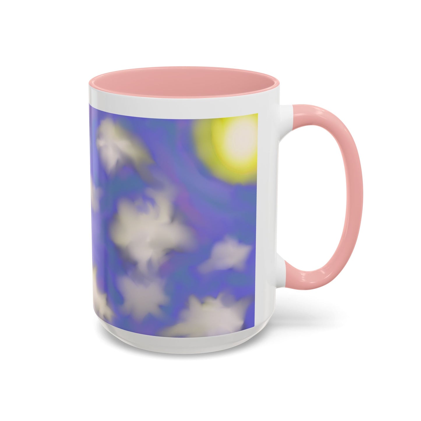 Cloudscape Accent Coffee Mug — Dreamy Purple Sky Design (11/15oz)
