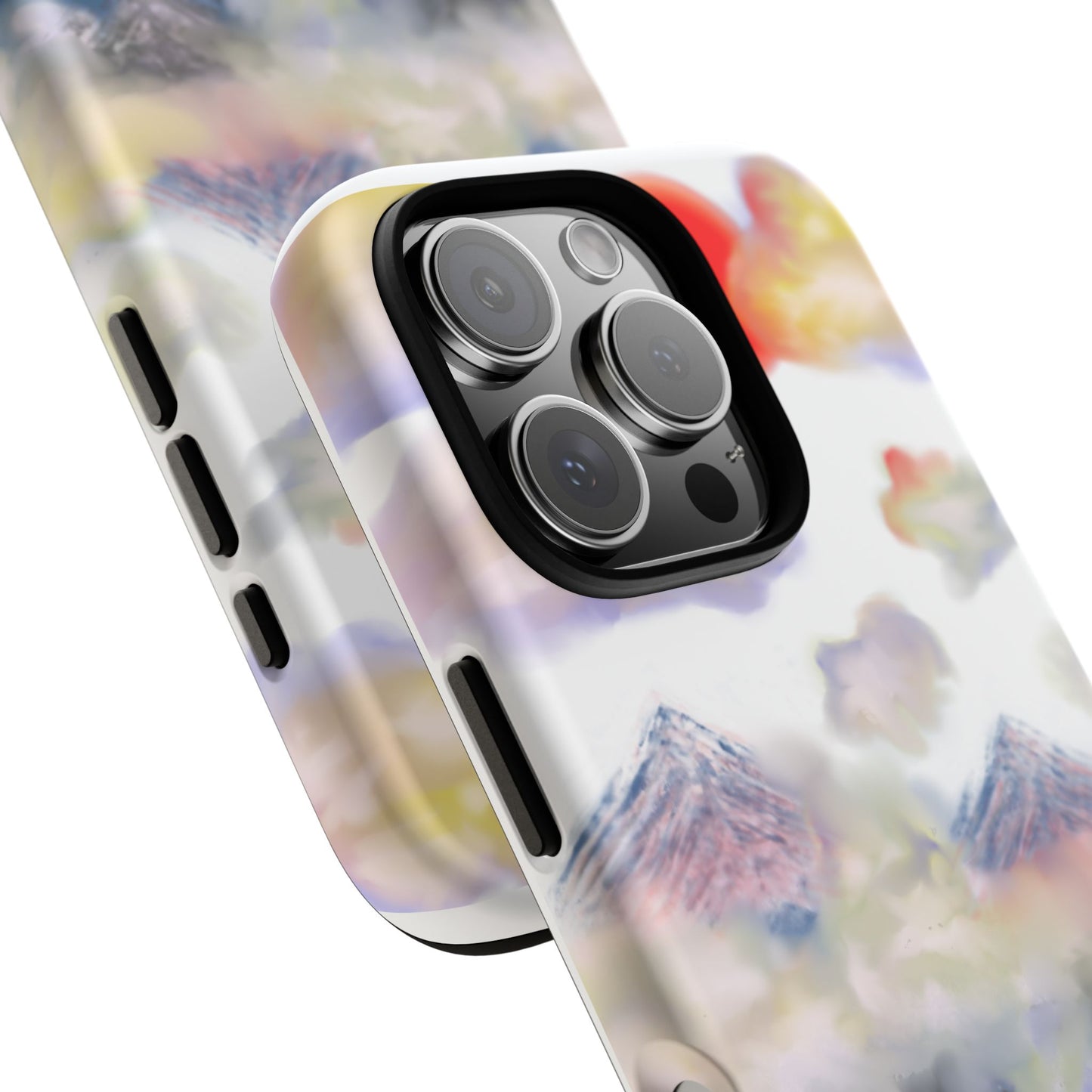 Phone Case — Misty Mountain Sunrise with Red Sun Reflection