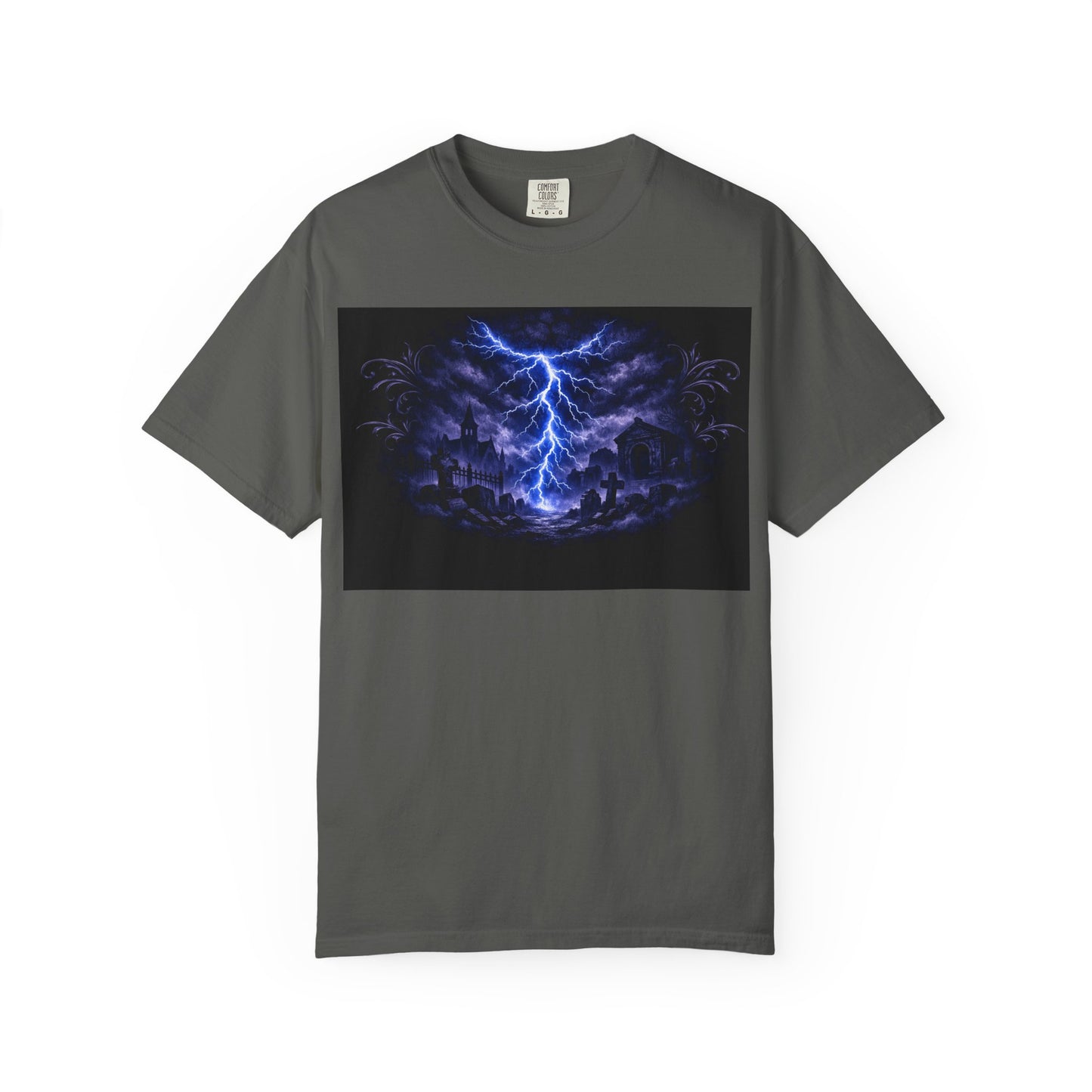 Lightning Storm Graphic T-Shirt — Gothic Nightscape Tee
