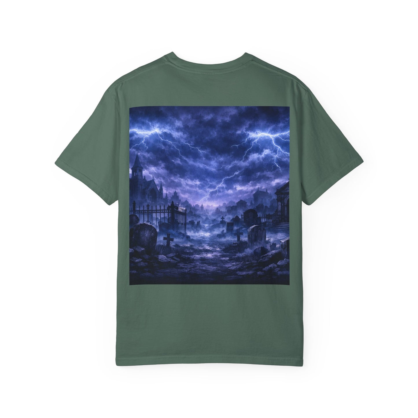 Lightning Storm Graphic T-Shirt — Gothic Nightscape Tee