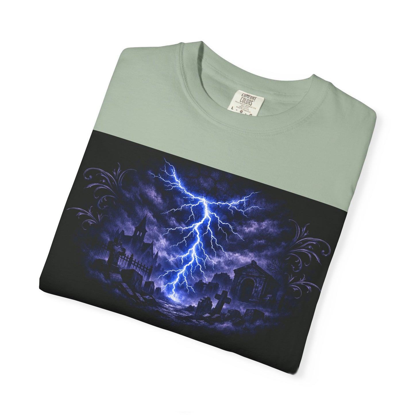 Lightning Storm Graphic T-Shirt — Gothic Nightscape Tee