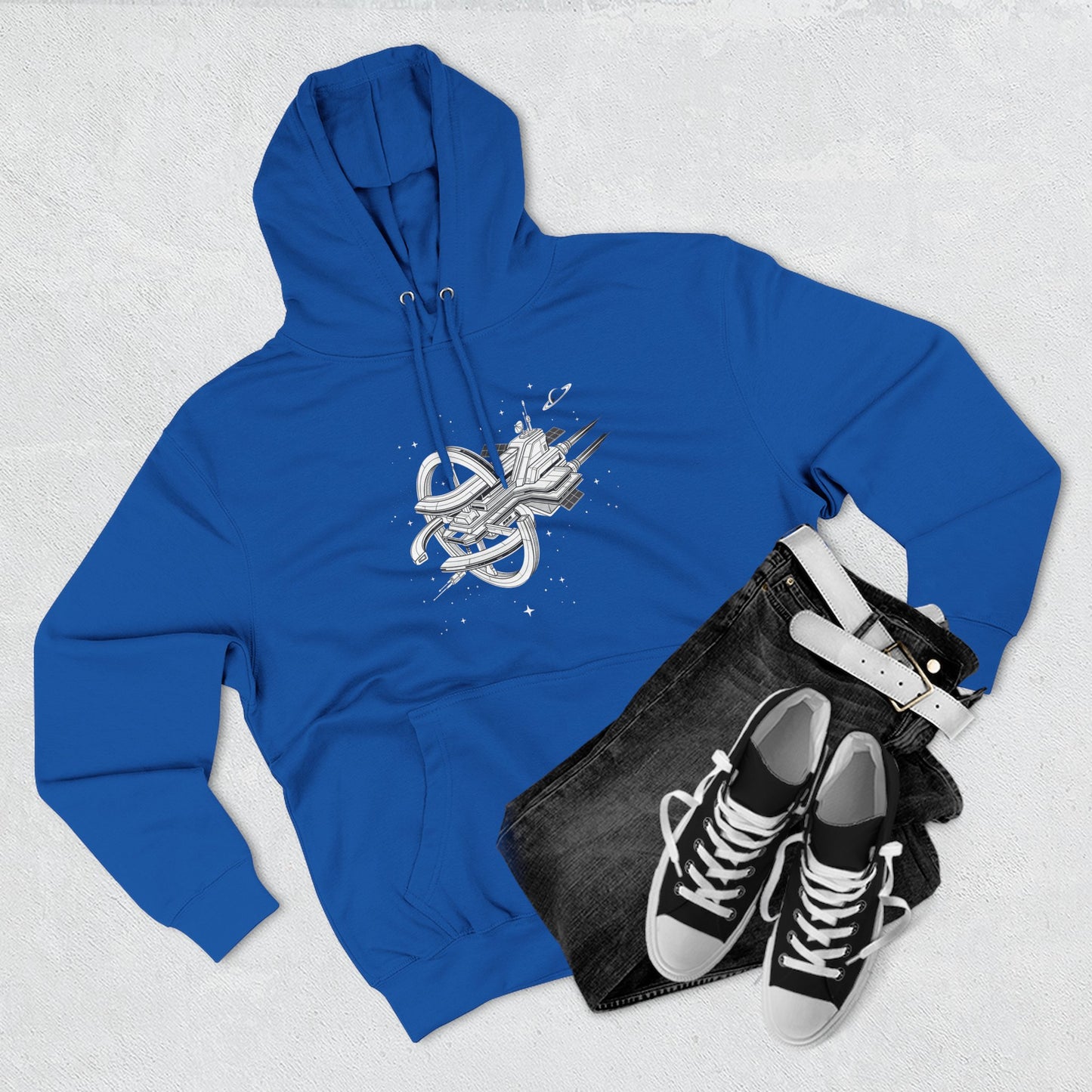 Hoodie — Space Station Sketch Pullover
