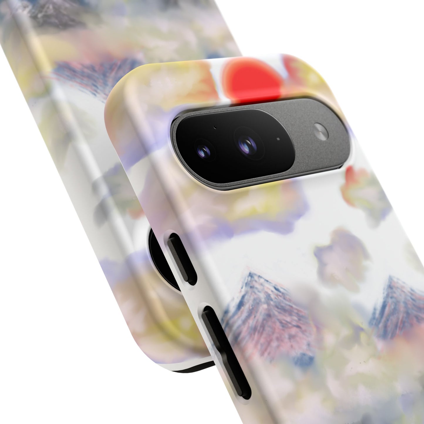Phone Case — Misty Mountain Sunrise with Red Sun Reflection