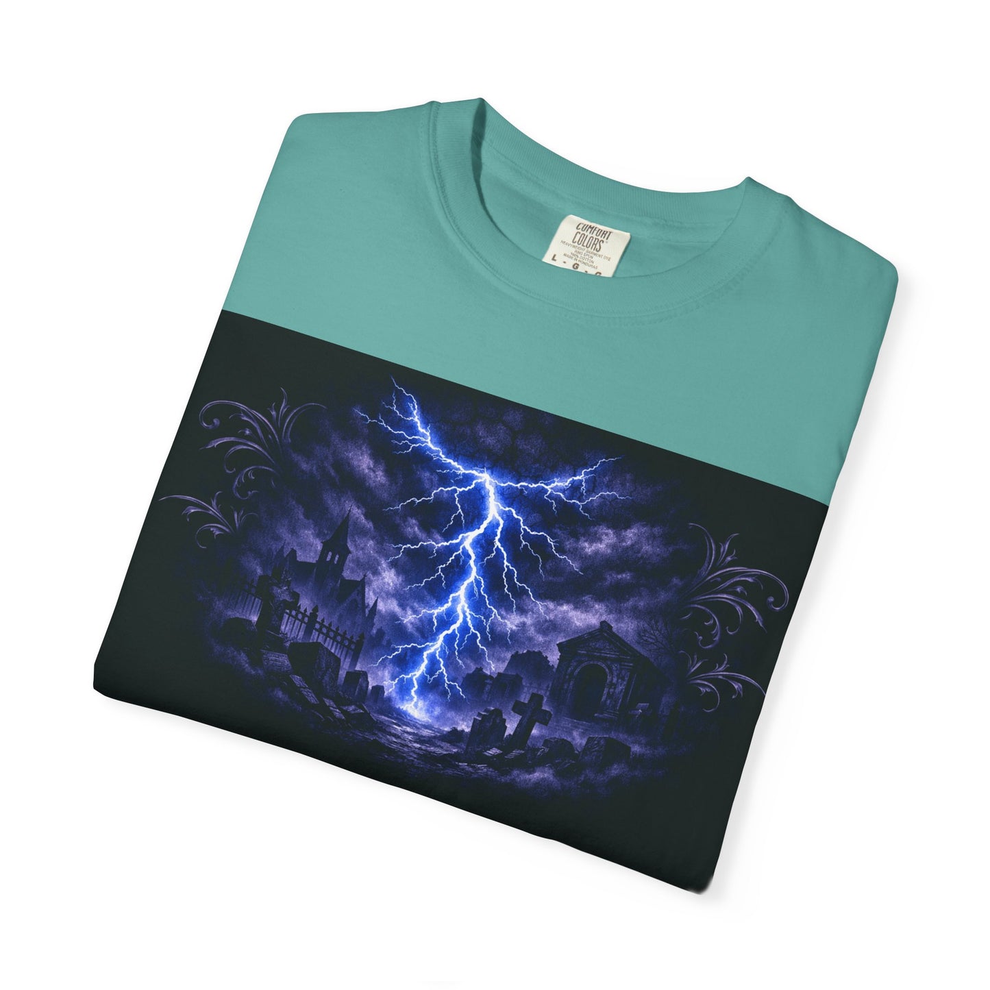 Lightning Storm Graphic T-Shirt — Gothic Nightscape Tee