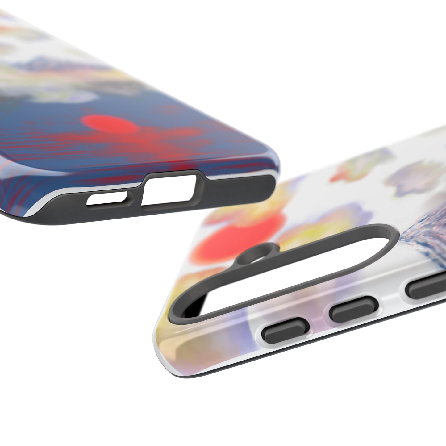Phone Case — Misty Mountain Sunrise with Red Sun Reflection