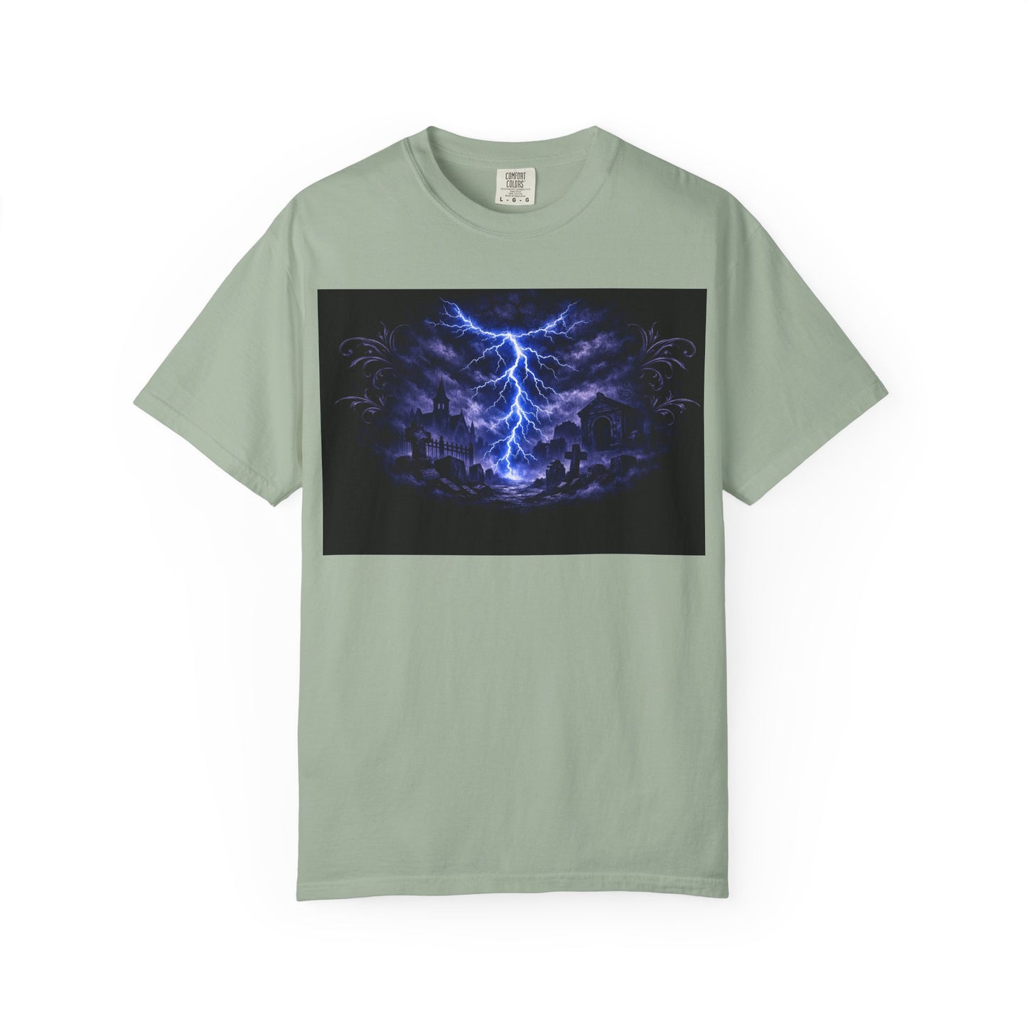 Lightning Storm Graphic T-Shirt — Gothic Nightscape Tee