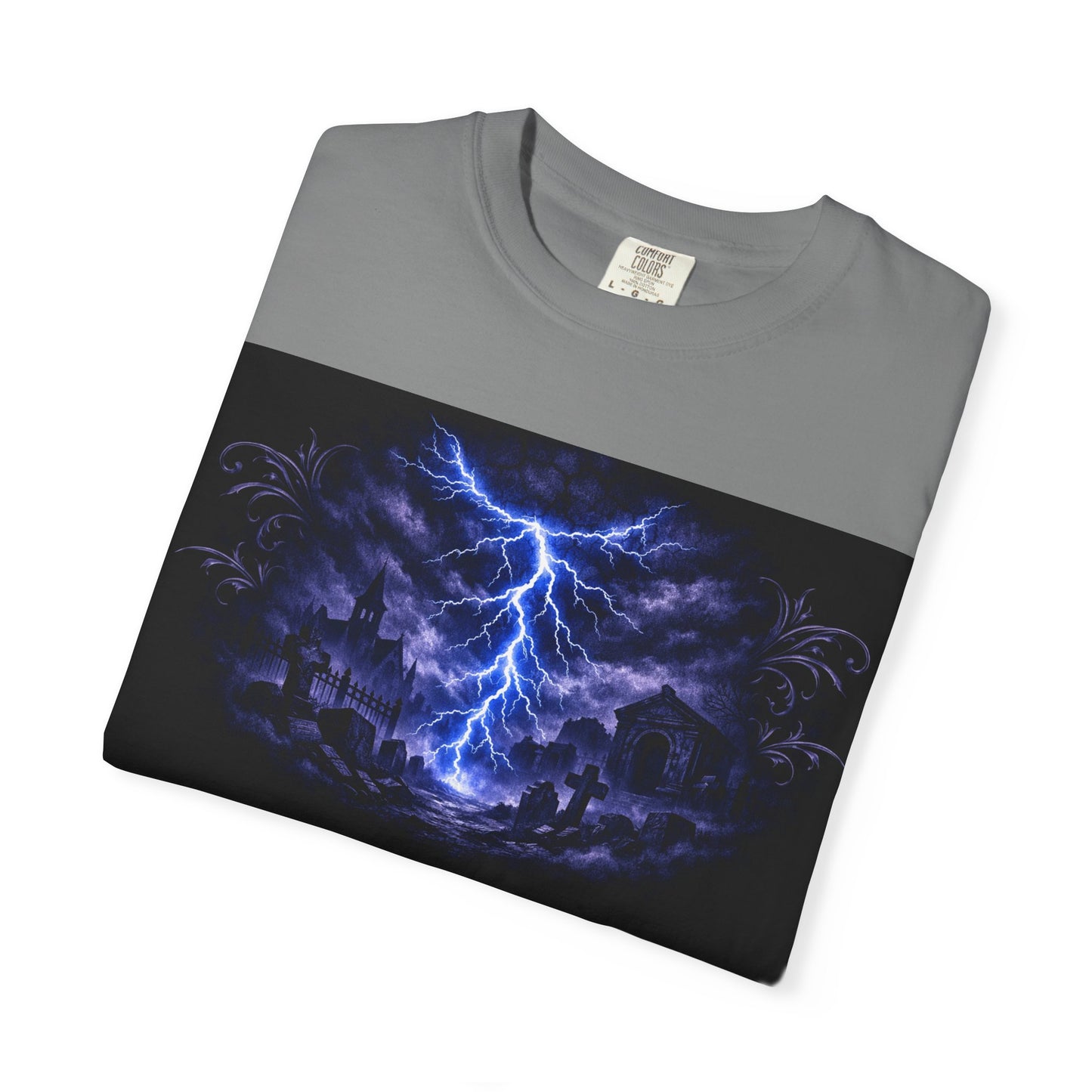 Lightning Storm Graphic T-Shirt — Gothic Nightscape Tee