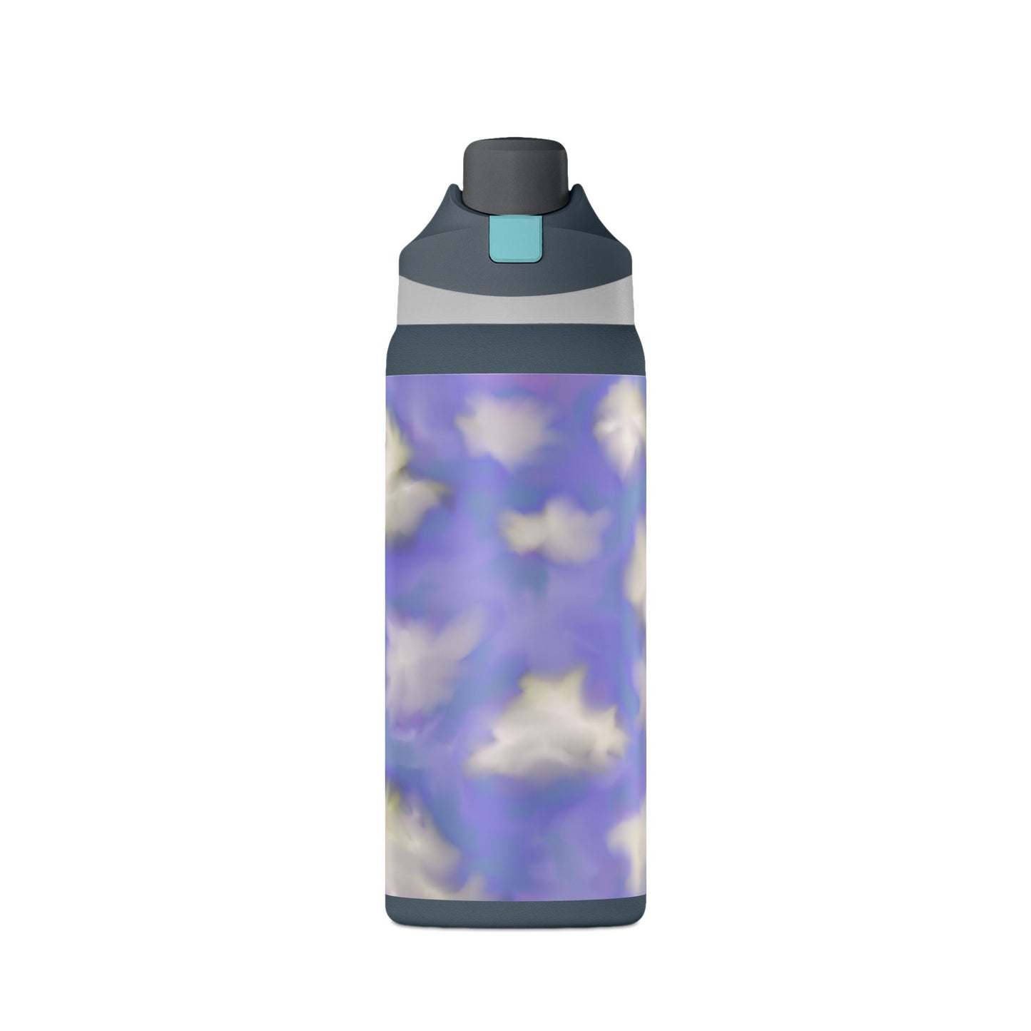 32oz Insulated Water Bottle — Dreamy Lavender Cloud Design