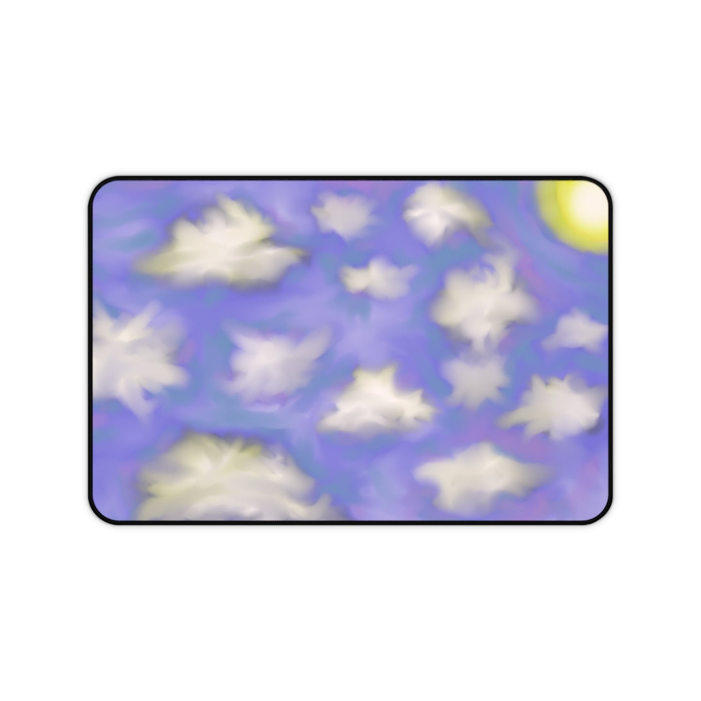 Dreamy Cloud Sky Desk Mat — Pastel Purple Moon Mouse Pad