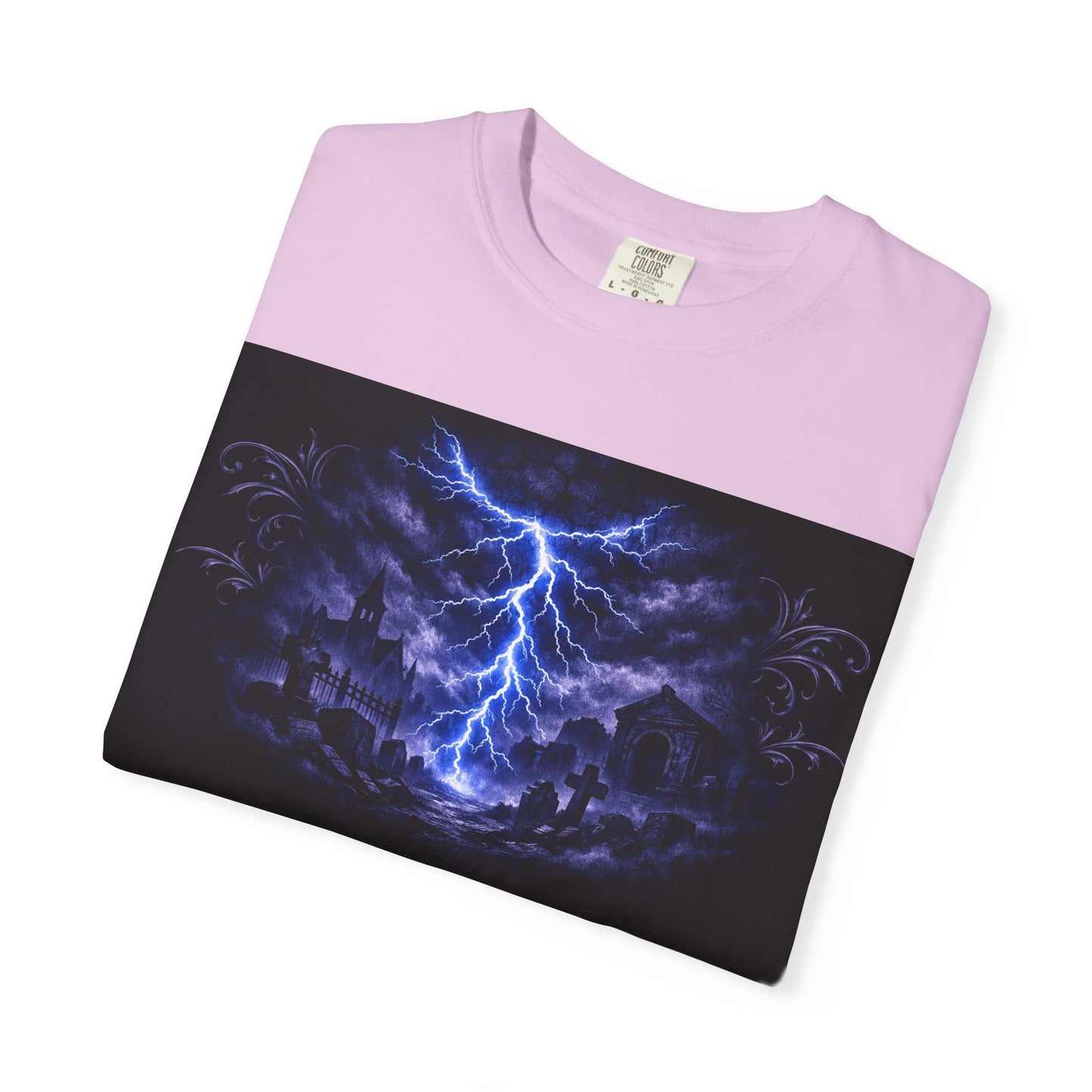 Lightning Storm Graphic T-Shirt — Gothic Nightscape Tee