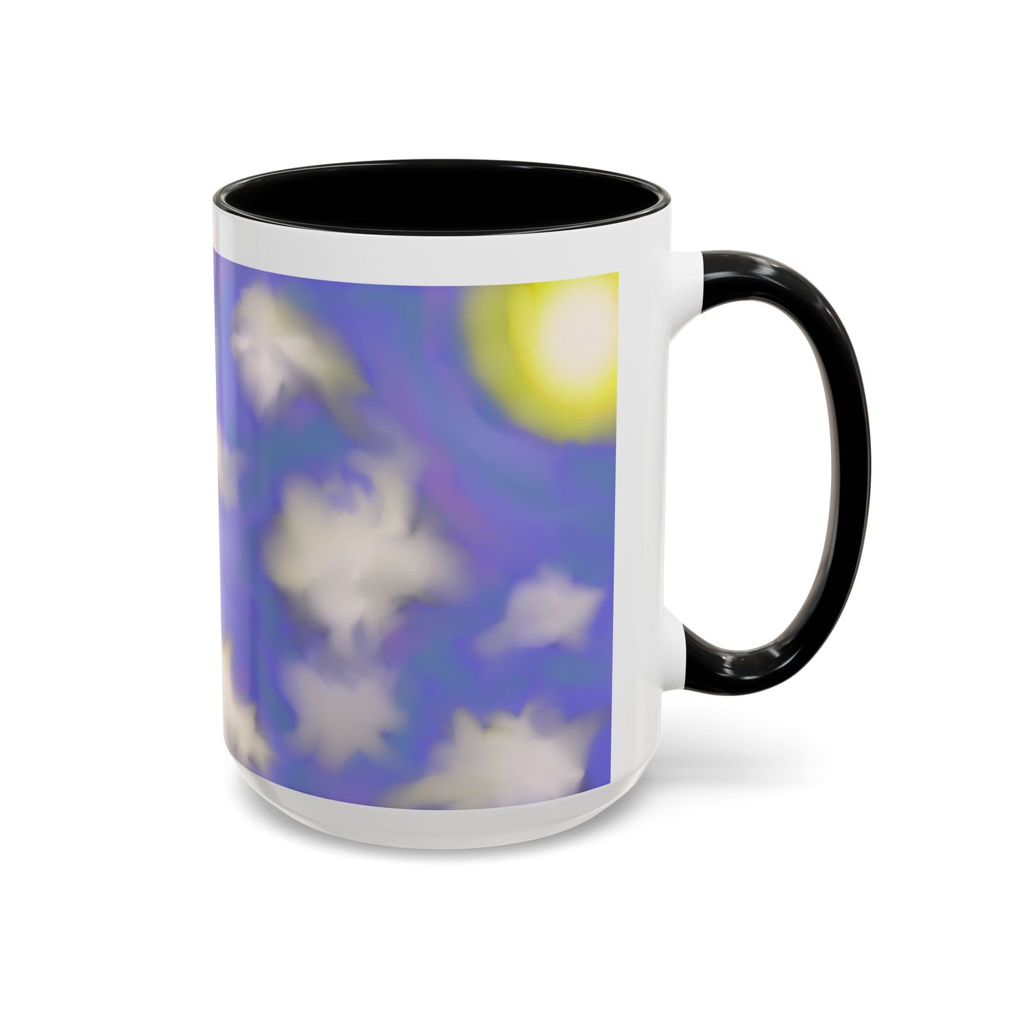Cloudscape Accent Coffee Mug — Dreamy Purple Sky Design (11/15oz)