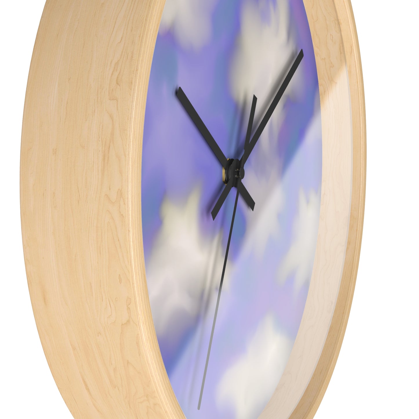 Dreamy Cloud Wall Clock — Purple Sky Decorative Clock for Nursery & Home