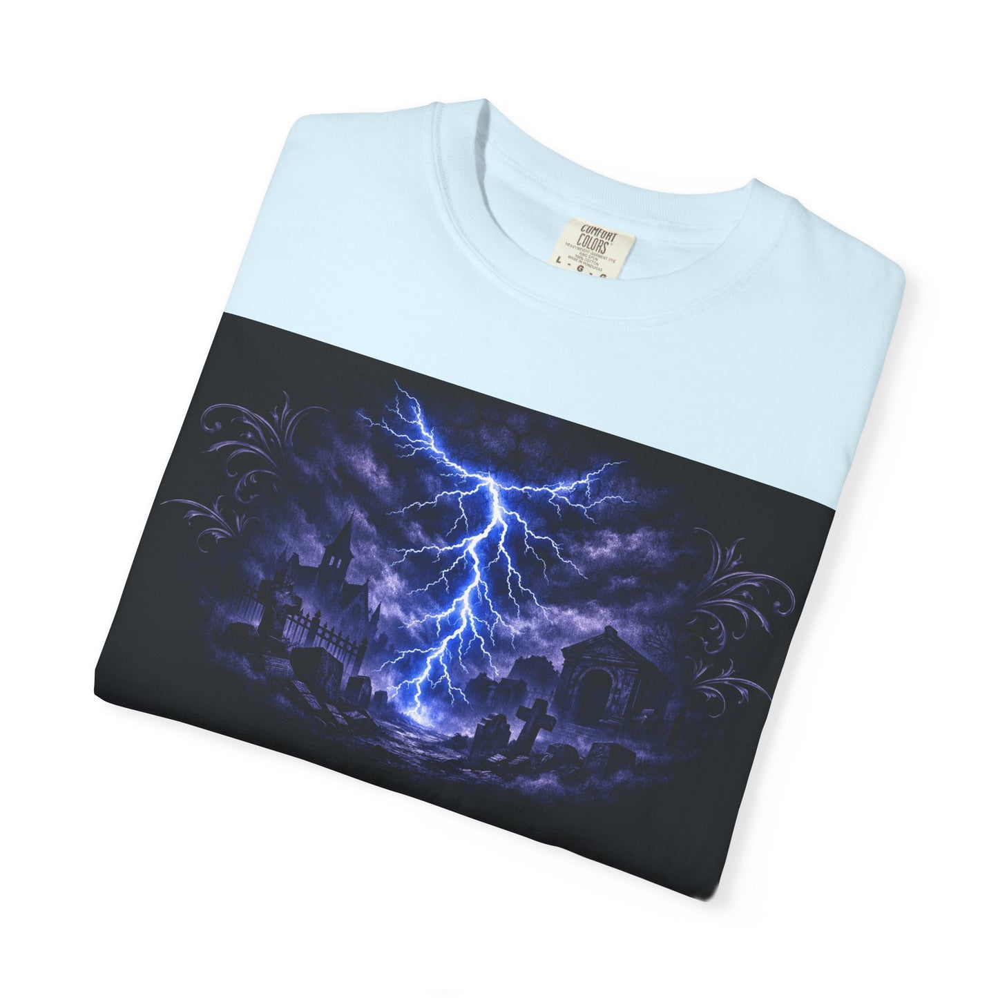 Lightning Storm Graphic T-Shirt — Gothic Nightscape Tee