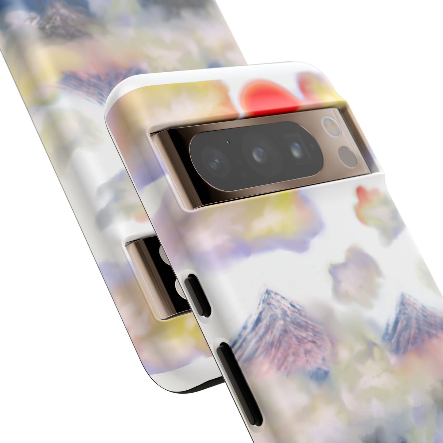 Phone Case — Misty Mountain Sunrise with Red Sun Reflection