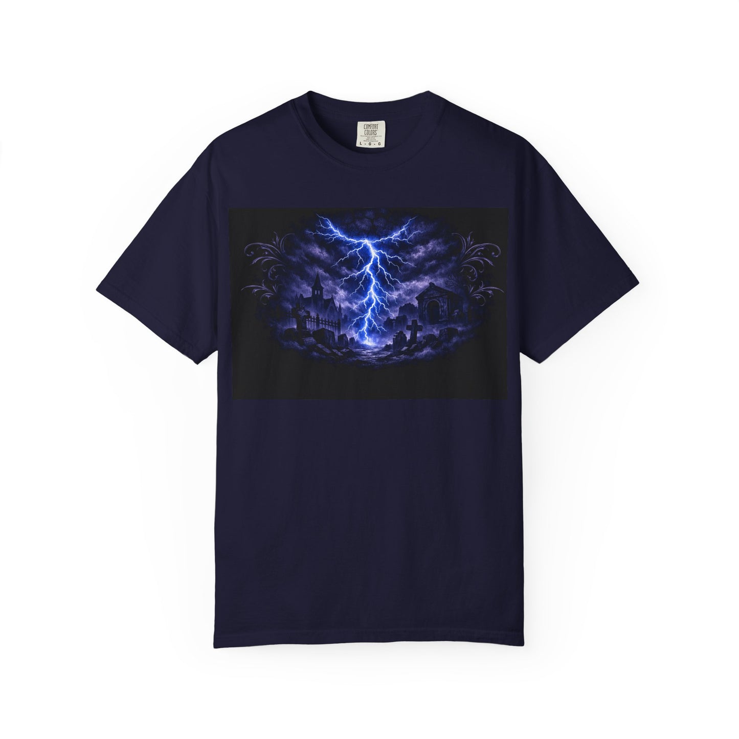 Lightning Storm Graphic T-Shirt — Gothic Nightscape Tee