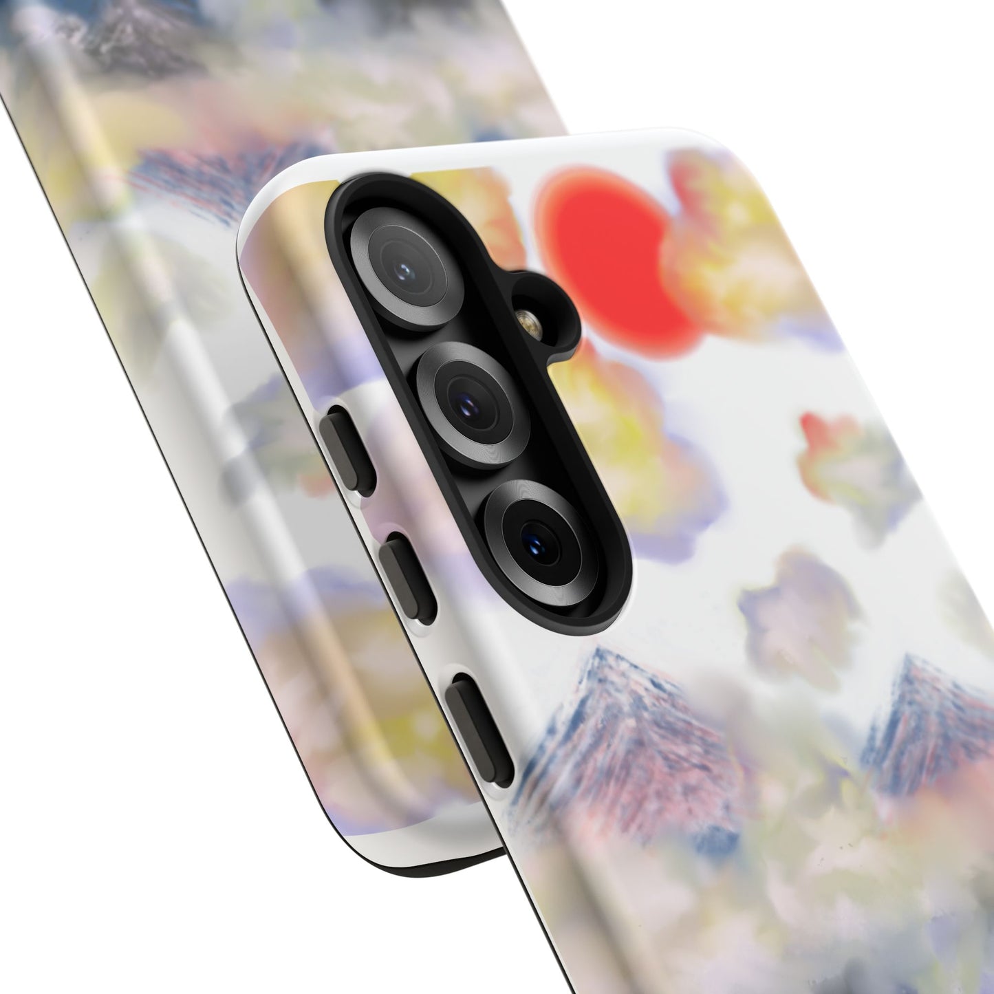 Phone Case — Misty Mountain Sunrise with Red Sun Reflection