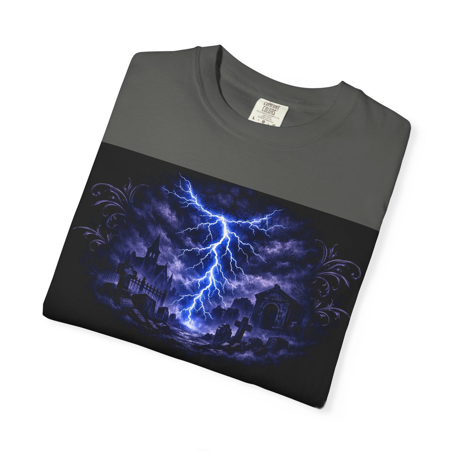 Lightning Storm Graphic T-Shirt — Gothic Nightscape Tee
