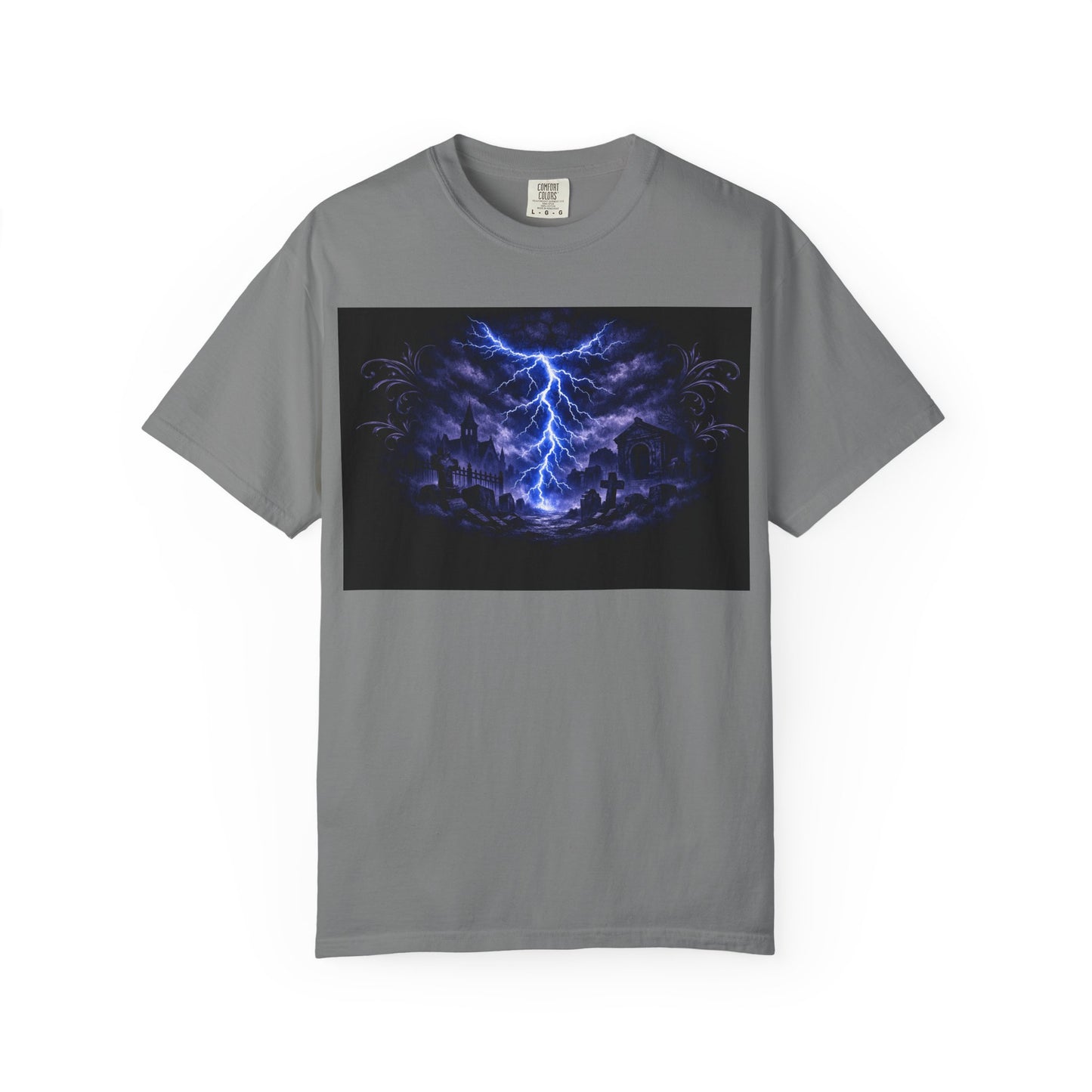 Lightning Storm Graphic T-Shirt — Gothic Nightscape Tee