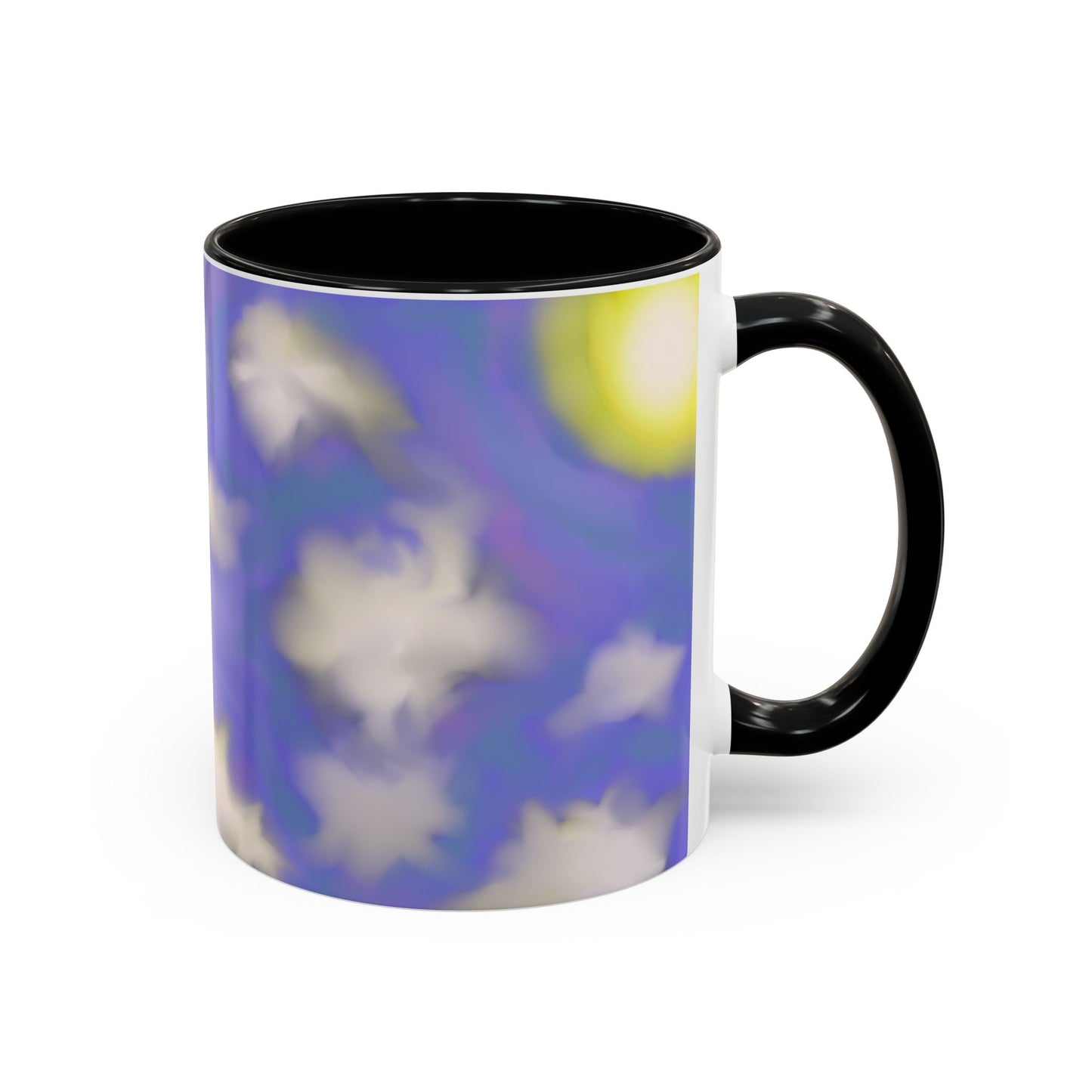 Cloudscape Accent Coffee Mug — Dreamy Purple Sky Design (11/15oz)
