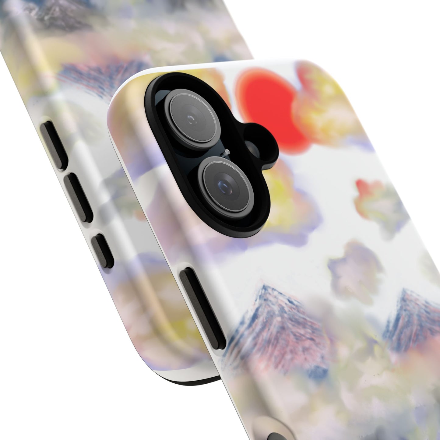 Phone Case — Misty Mountain Sunrise with Red Sun Reflection