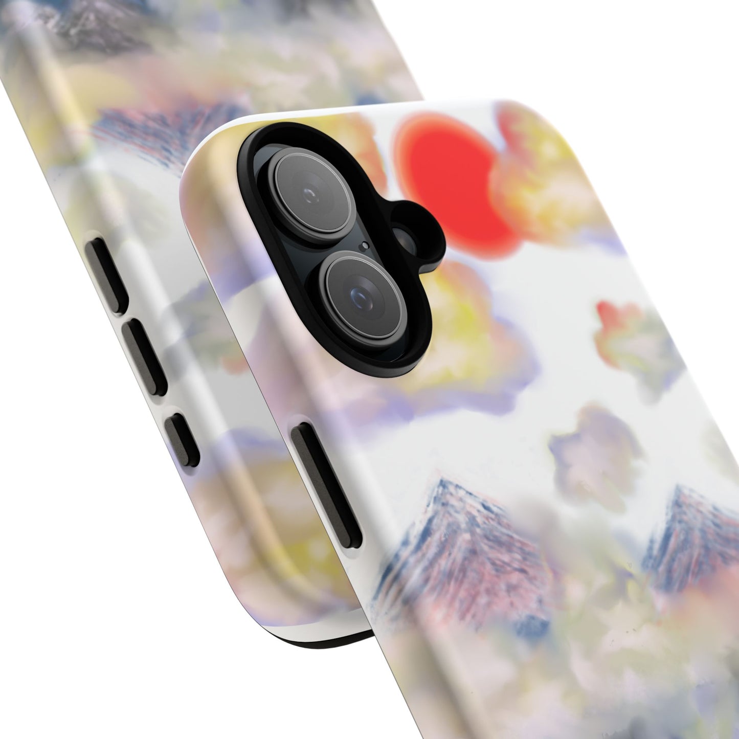 Phone Case — Misty Mountain Sunrise with Red Sun Reflection