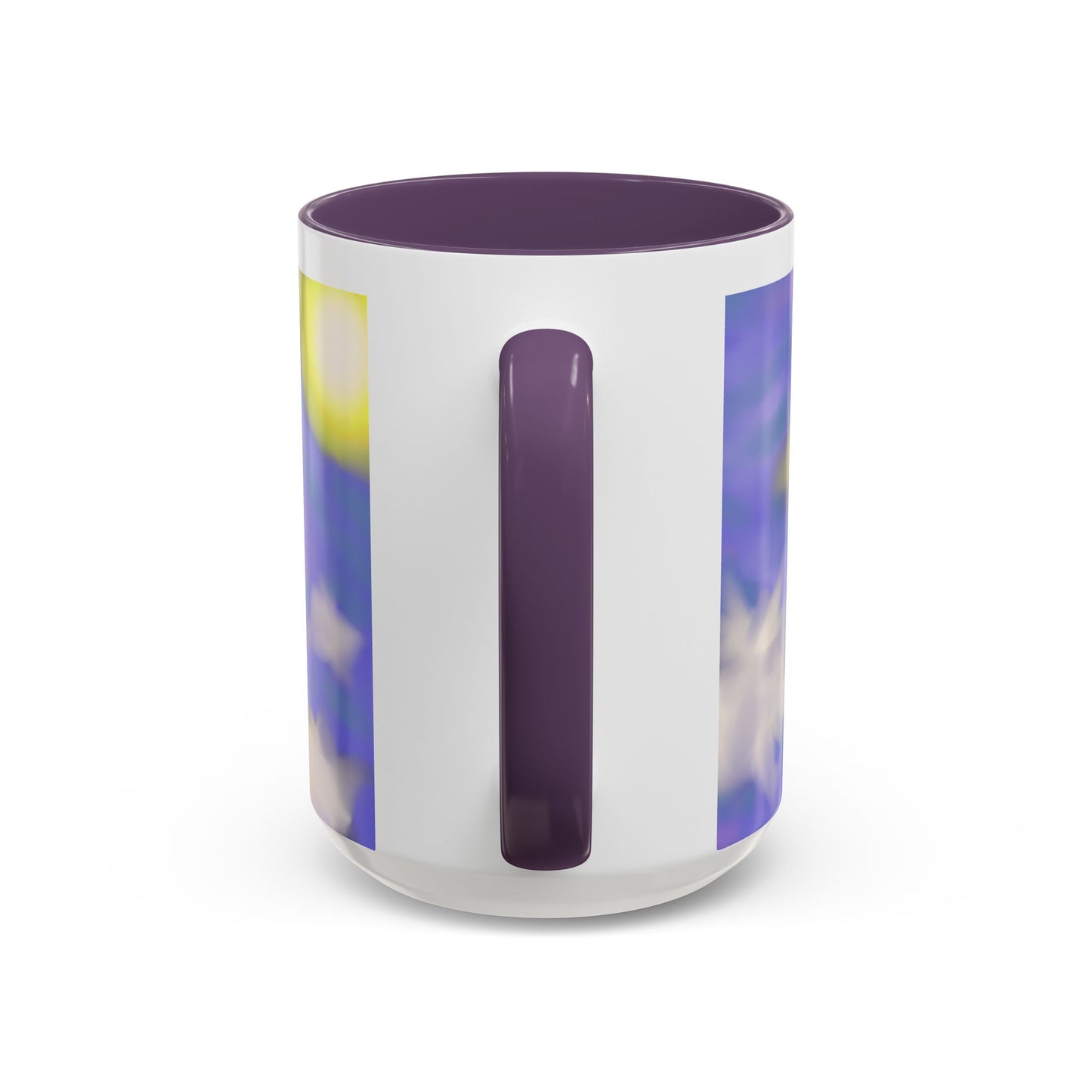Cloudscape Accent Coffee Mug — Dreamy Purple Sky Design (11/15oz)