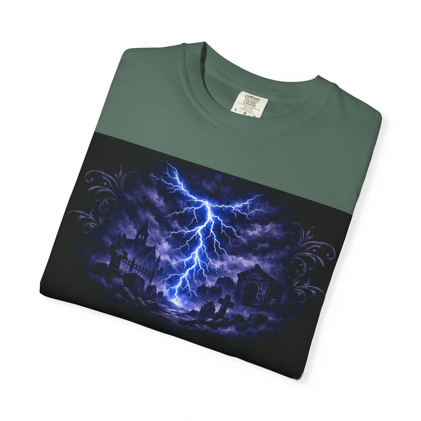 Lightning Storm Graphic T-Shirt — Gothic Nightscape Tee