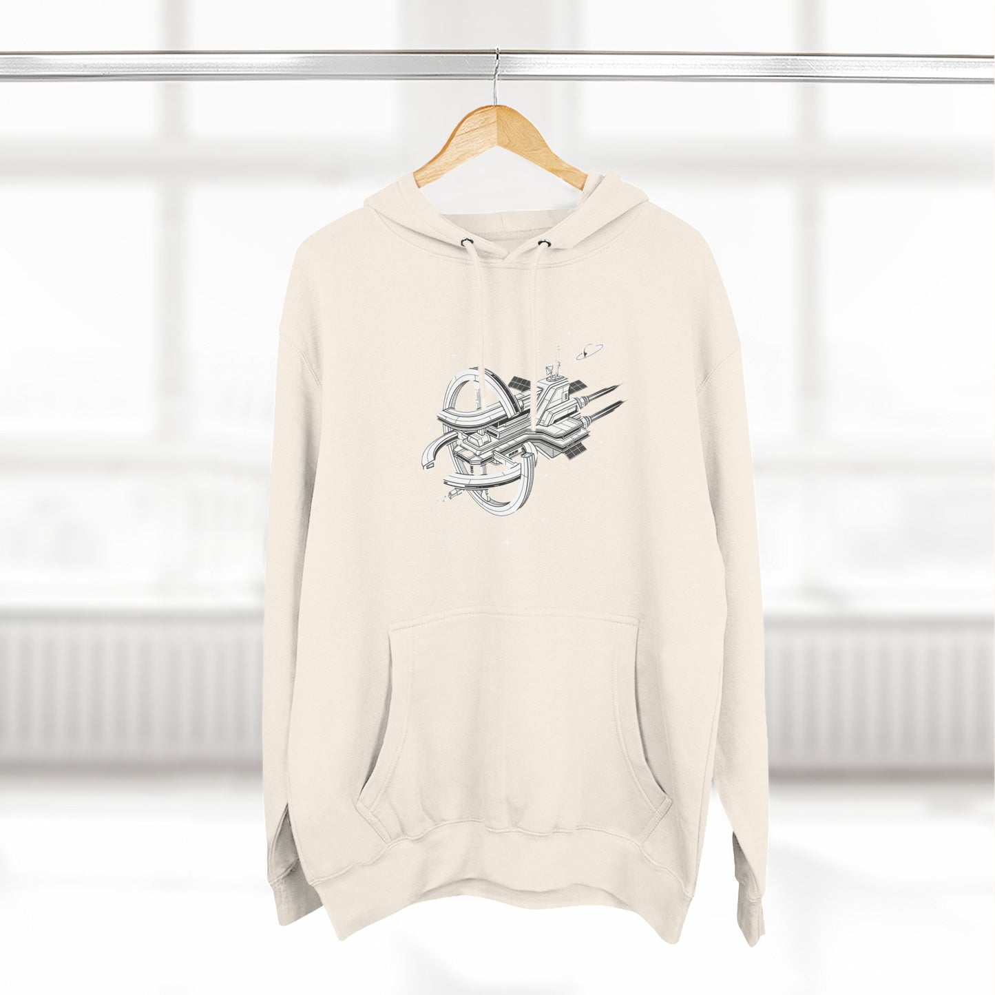 Hoodie — Space Station Sketch Pullover