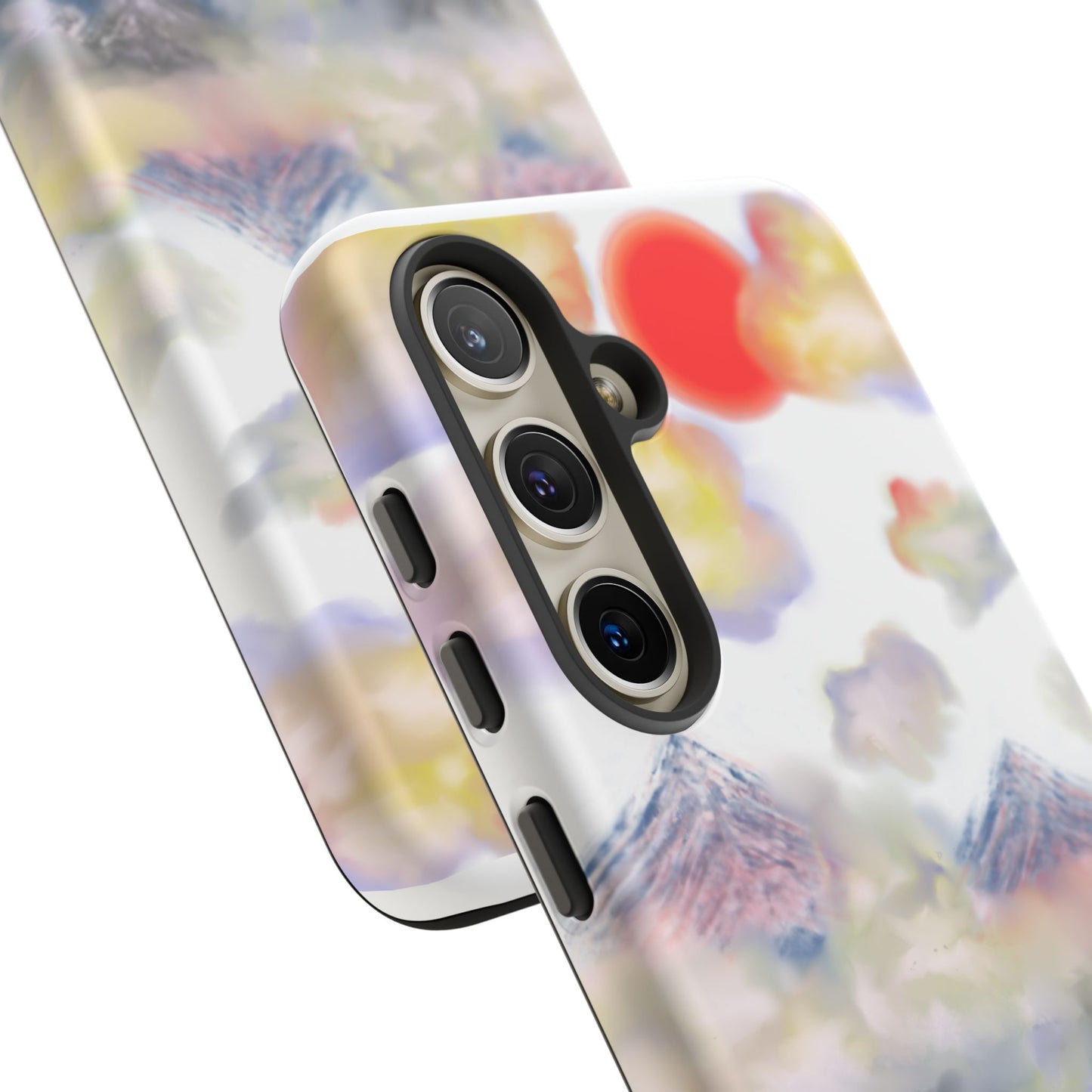 Phone Case — Misty Mountain Sunrise with Red Sun Reflection