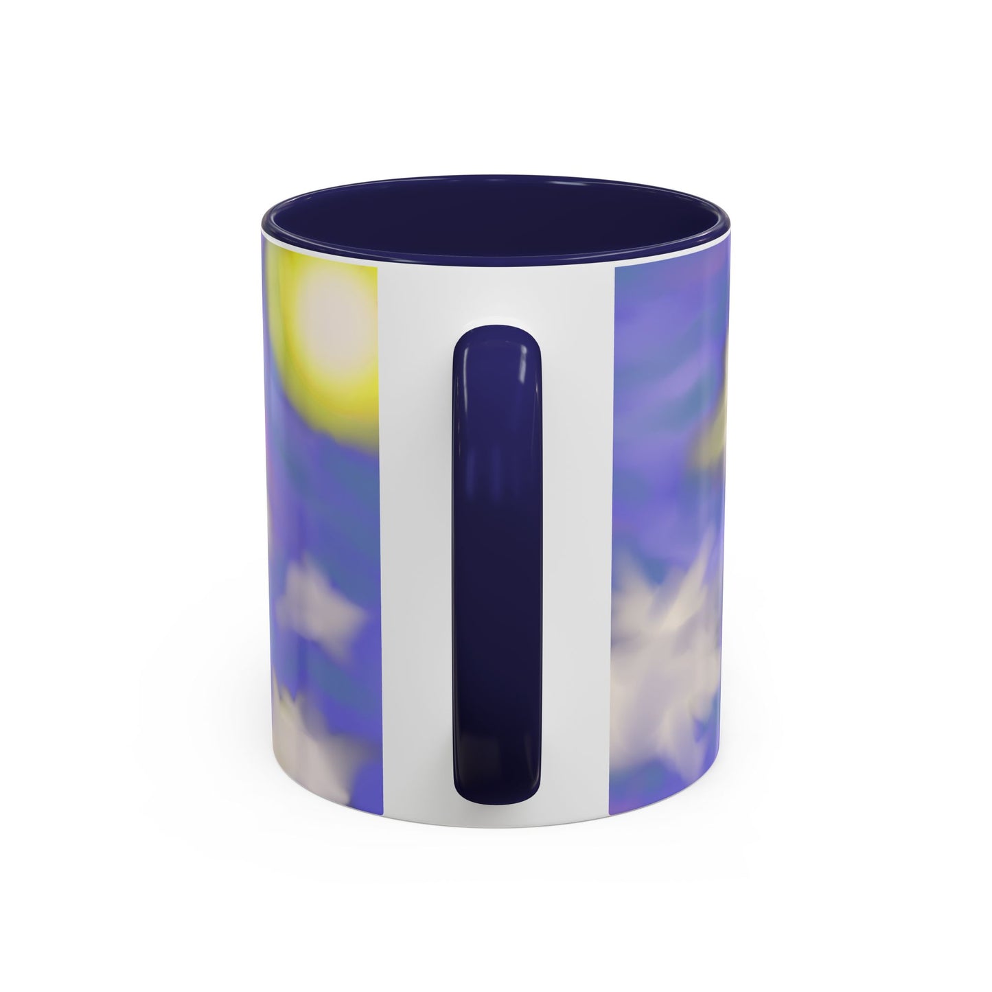 Cloudscape Accent Coffee Mug — Dreamy Purple Sky Design (11/15oz)